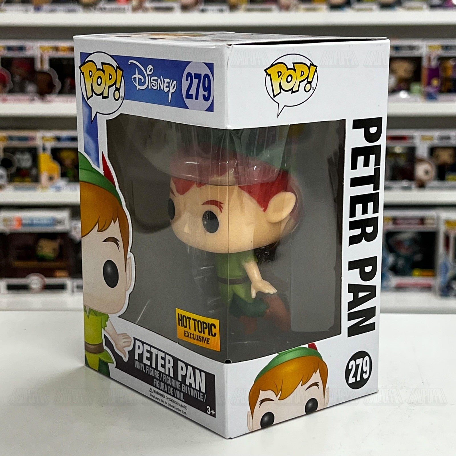 Funko Pop! Disney Peter Pan #279 Hot Topic Exclusive Vinyl Figure Box Damage