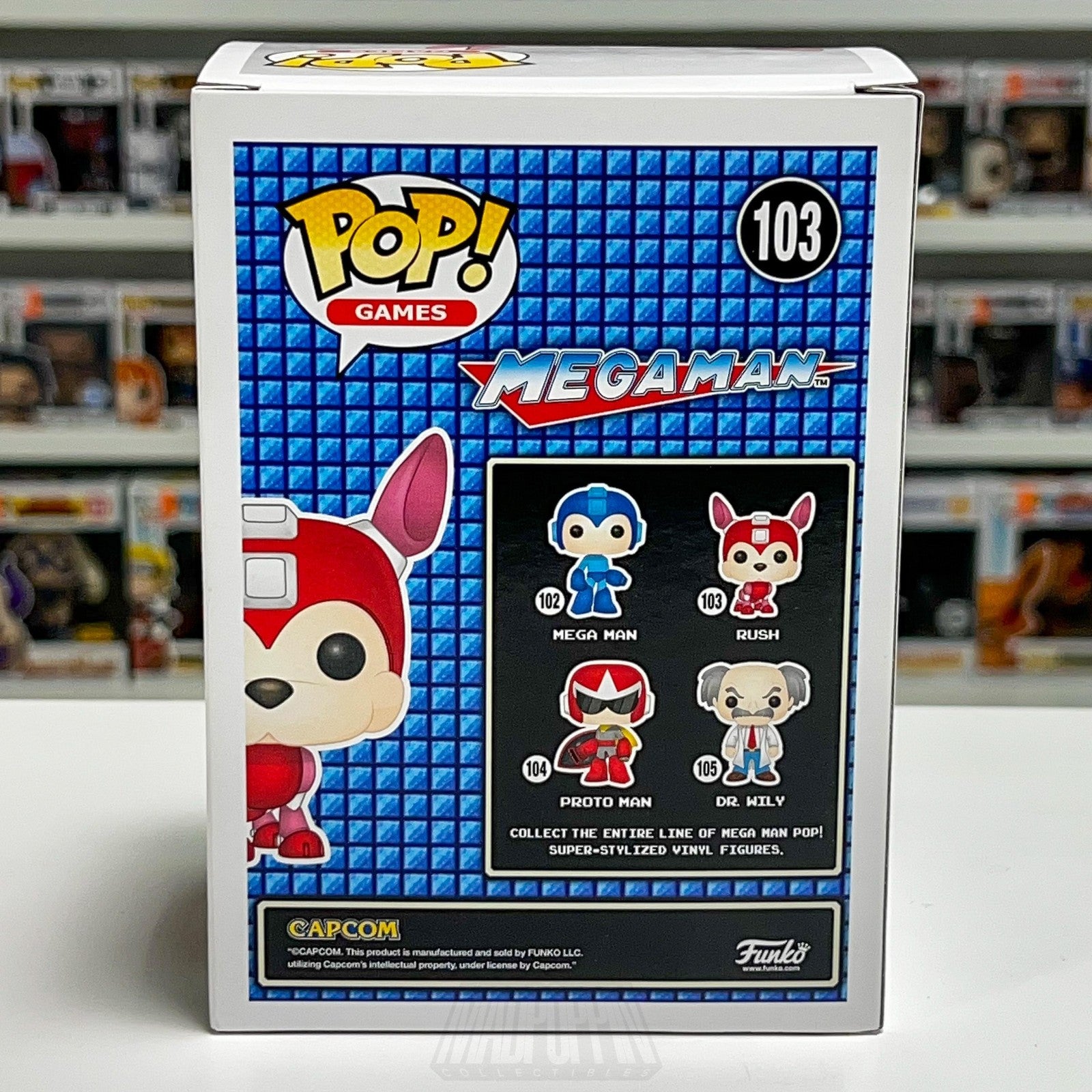 Funko Pop Video Games Mega Man Rush #103 Vinyl Figure New Capcom Collectible Toy
