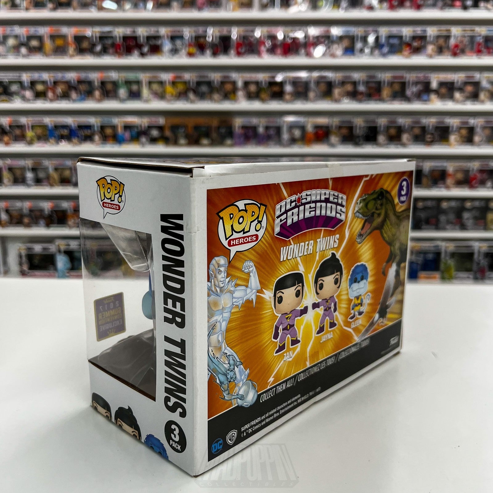 Funko Pop DC Heroes Super Friends Wonder Twins Zan Jayna Gleek SDCC 3 Pack Toy2