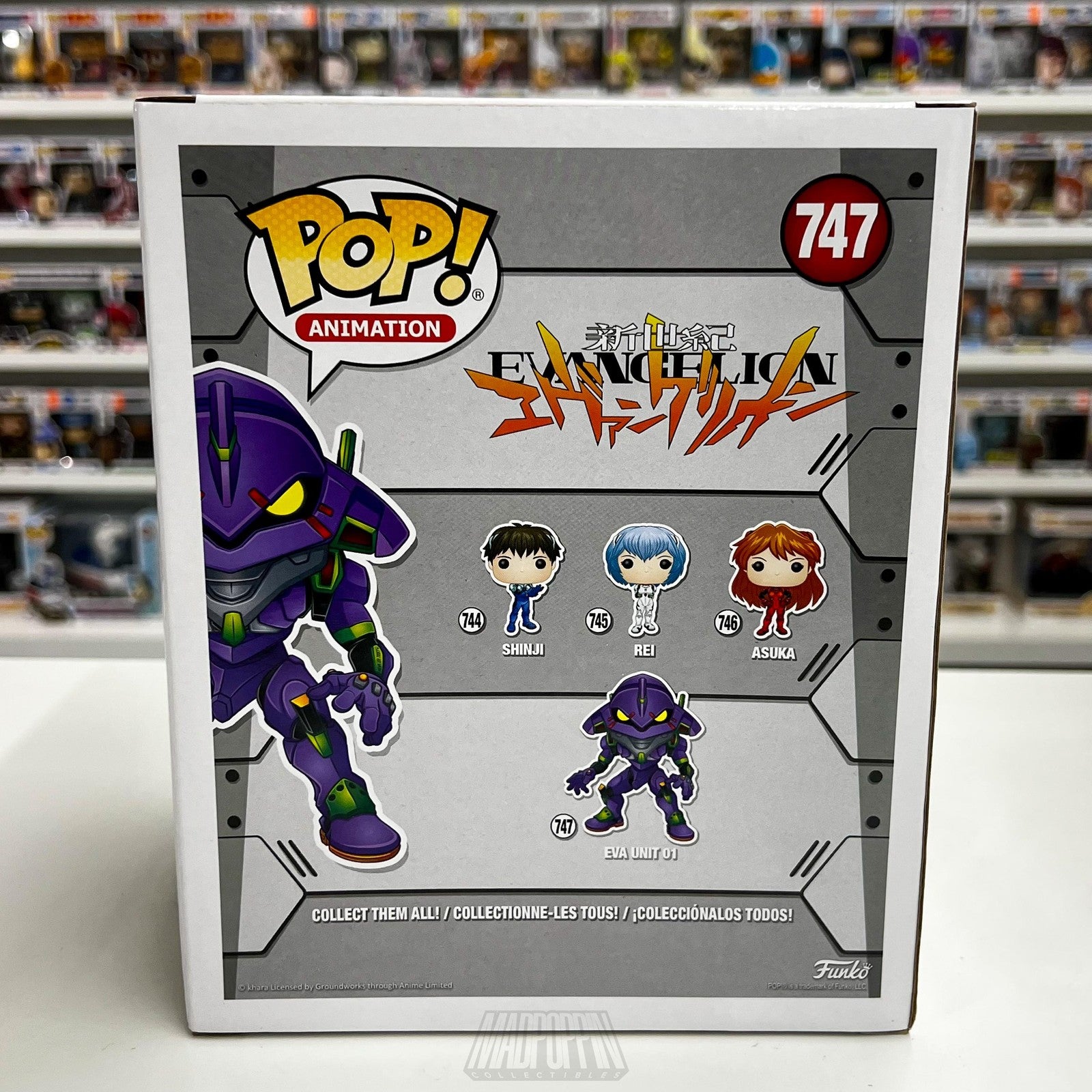 Funko Pop Evangelion EVA Unit 01 Vinyl Figure Neon Genesis Anime #747 New In Box