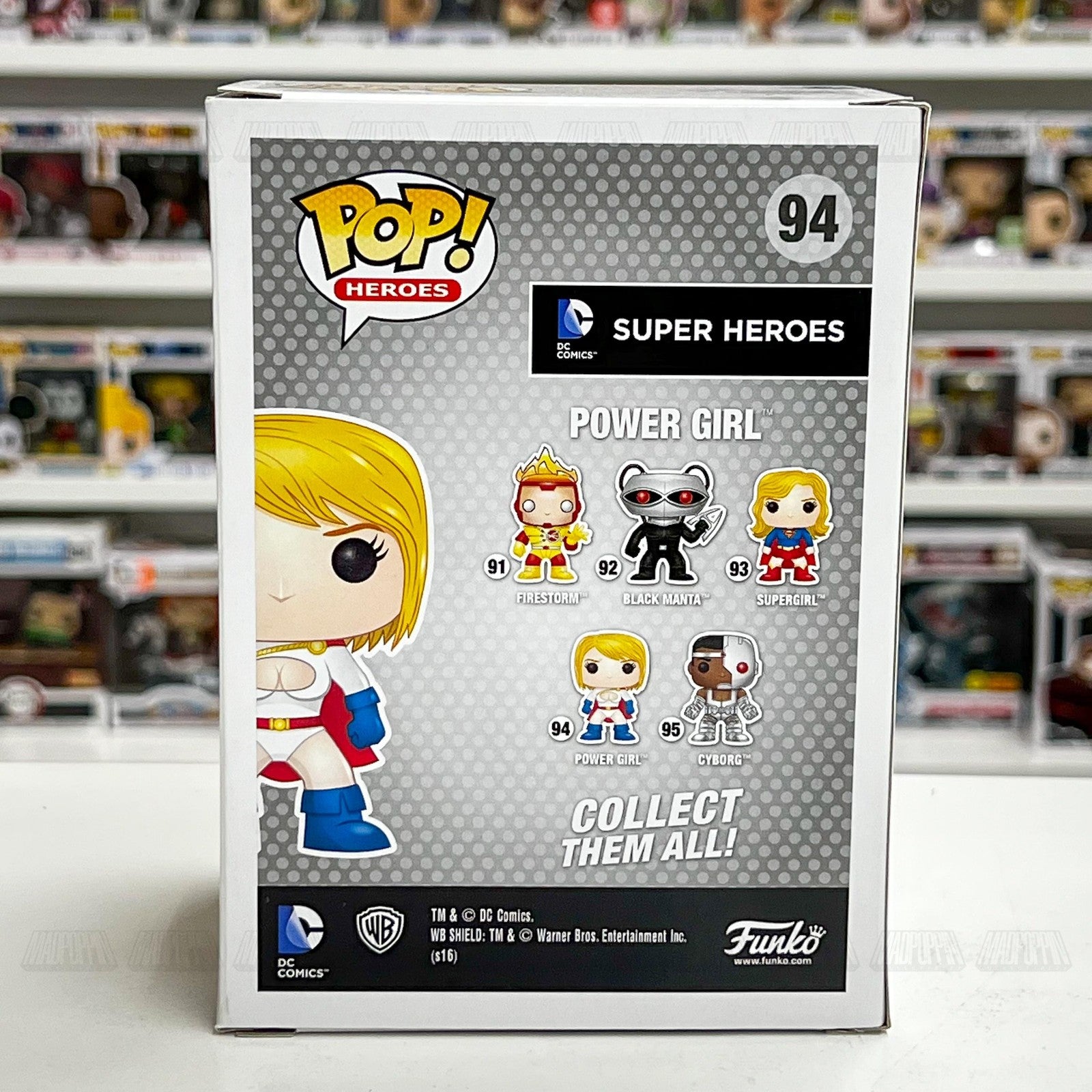 Funko Pop Heroes DC Super Heroes Power Girl 94 Vinyl Figure Collectible New