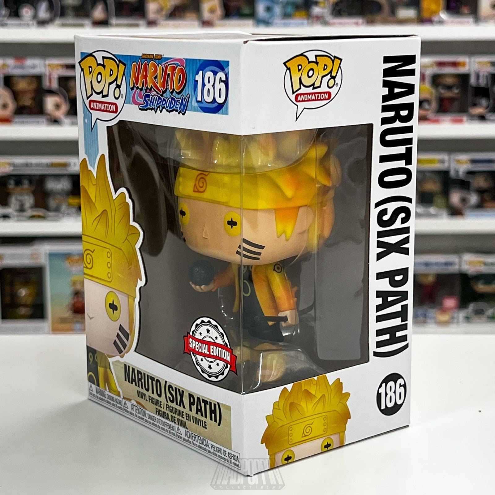 Funko Pop Naruto Shippuden Naruto Six Path #186 Special Edition Vinyl Figure NIB
