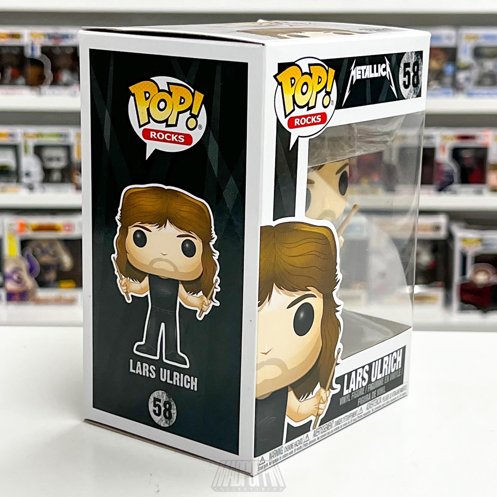 Funko Pop Rocks Metallica Lars Ulrich 58 Vinyl Figure New Box Collectible Gift