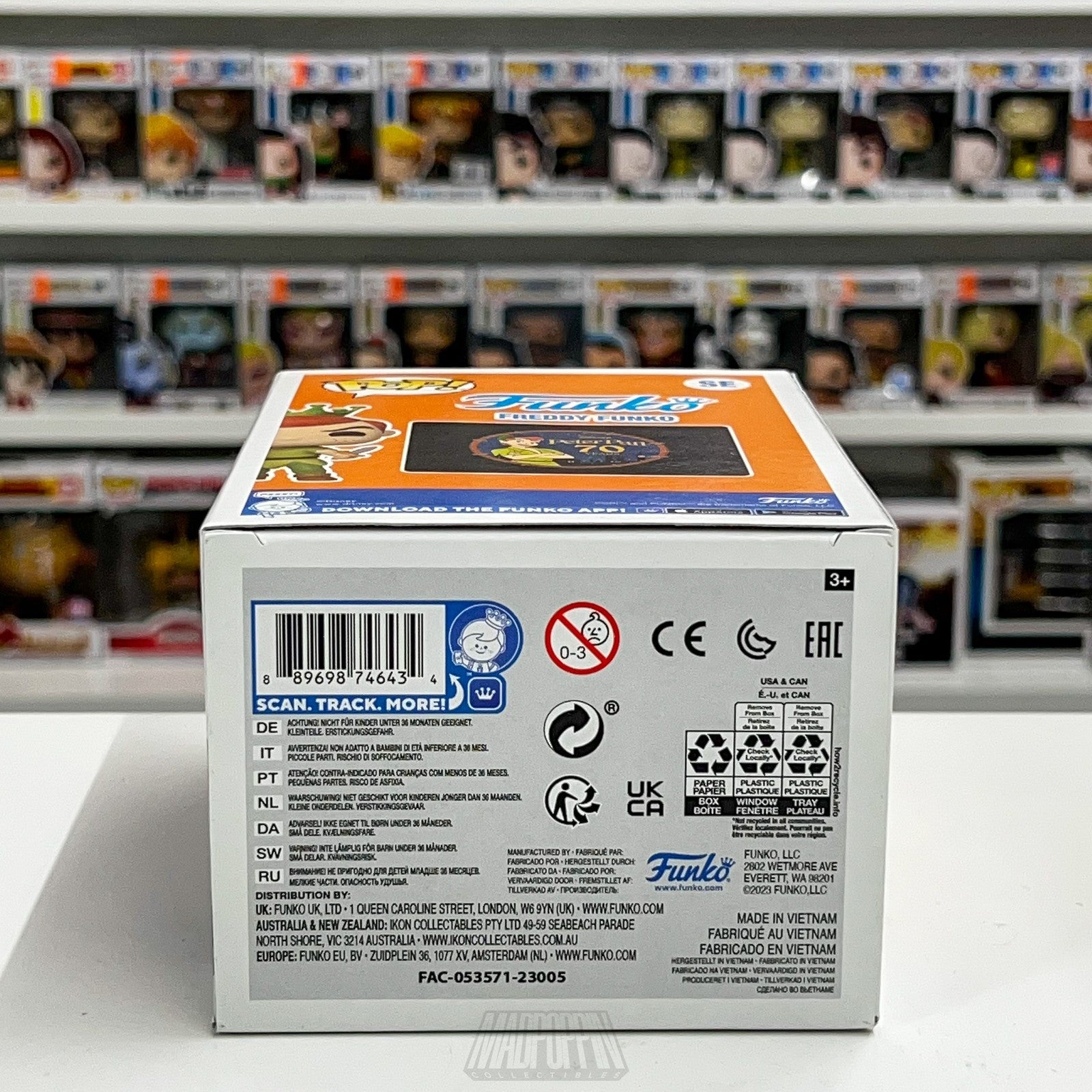 Freddy Funko as Peter Pan Pop! Vinyl Figure LE 4500 Disney 70th Anniversary SE