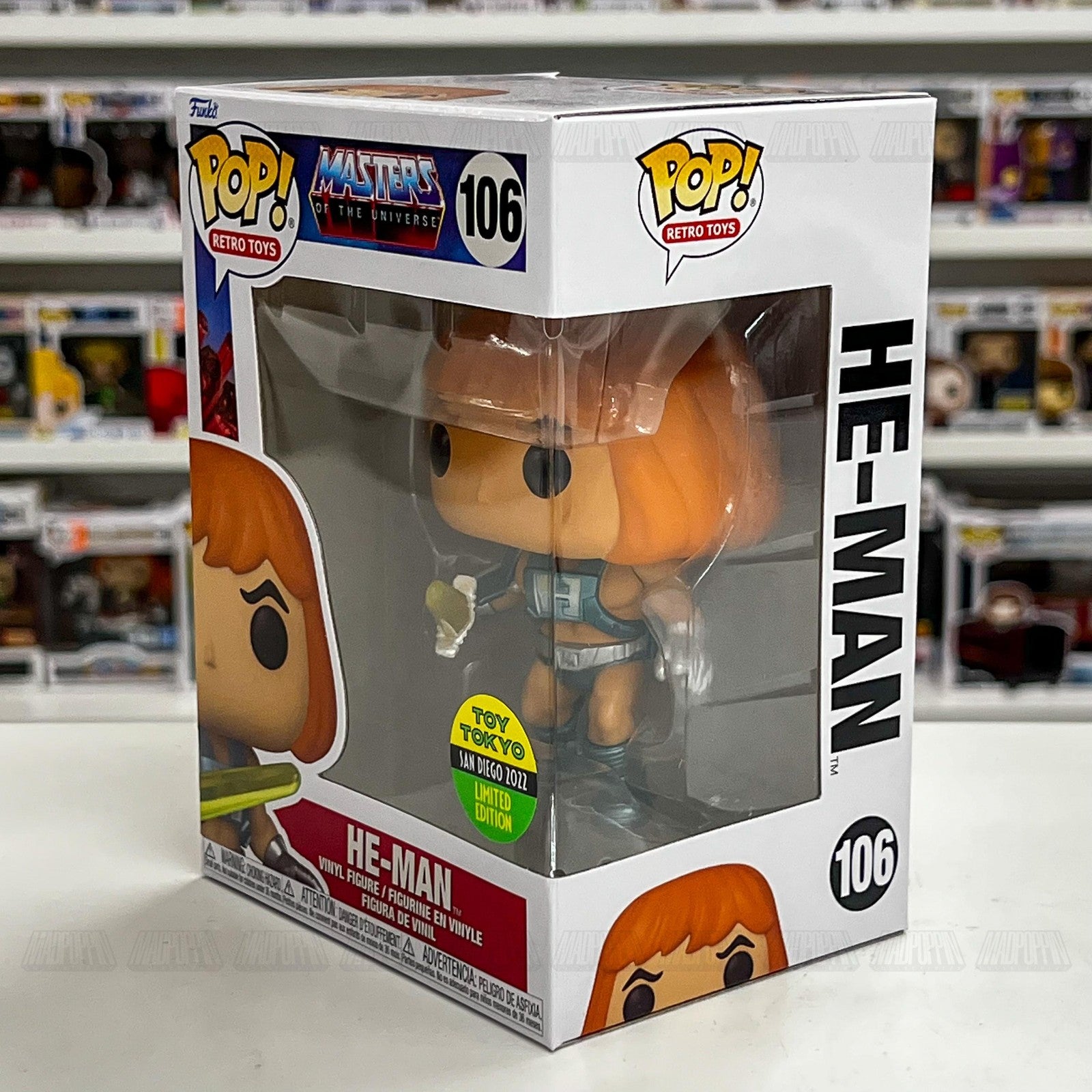 Funko Pop He-Man Masters of the Universe 106 SDCC 2022 Toy Tokyo Limited Edition