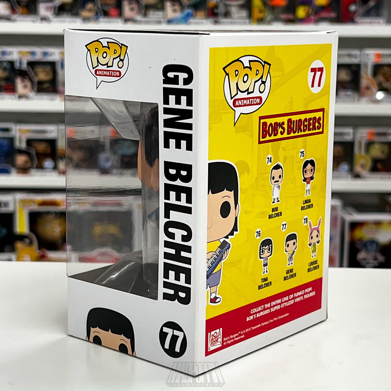 Funko Pop Bobs Burgers Gene Belcher Vinyl Figure 77 Keytar Animation Collectible