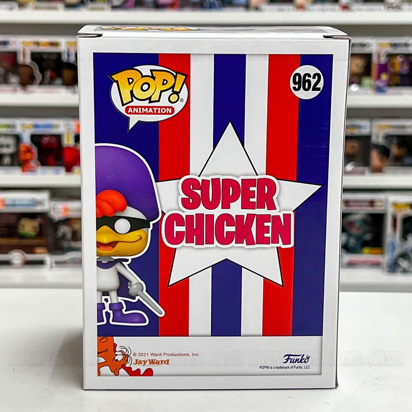 Funko Pop! Animation Super Chicken #962 Vinyl Figure 2021 Jay Ward TV Cartoon