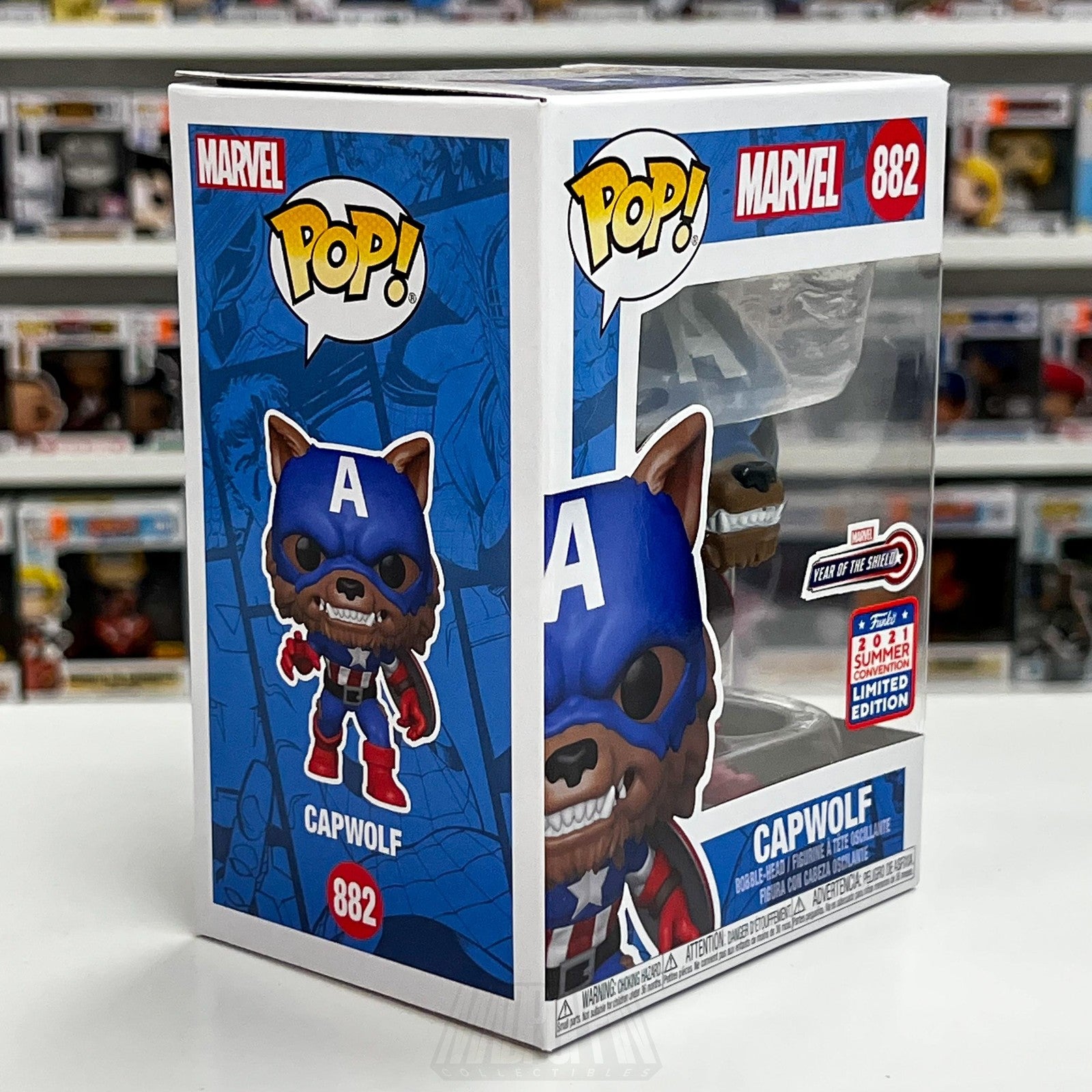 Funko Pop Marvel Capwolf #882 Year of the Shield Convention Limited Captain Toy