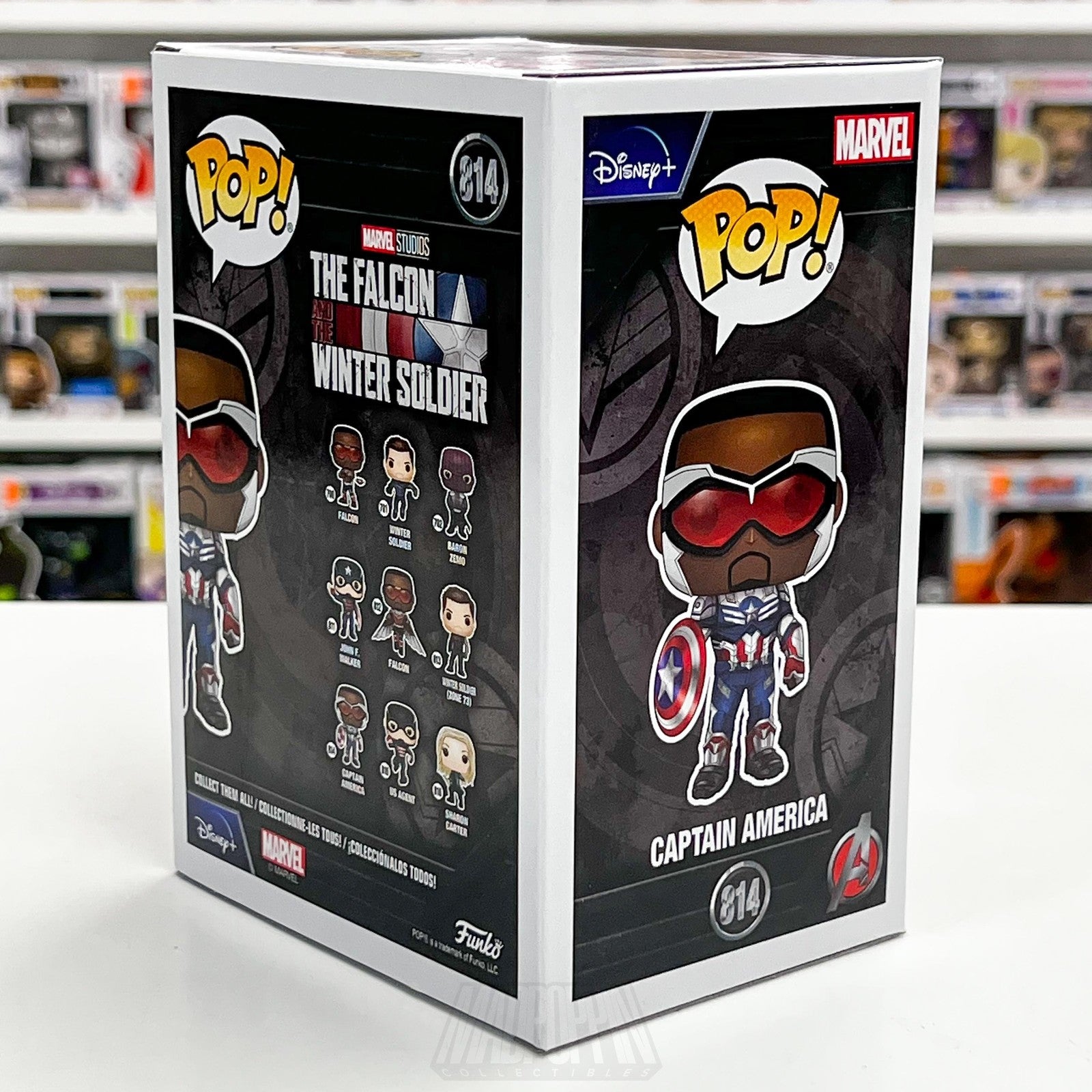 Funko Pop Marvel Captain America Sam Wilson 814 Bobble-Head Vinyl Figure Falcon4