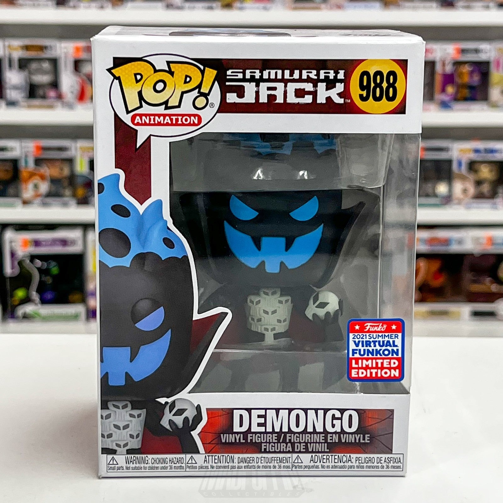 Funko Pop Animation Samurai Jack Demongo FunKon 2021 988 Soul Collector Figure0
