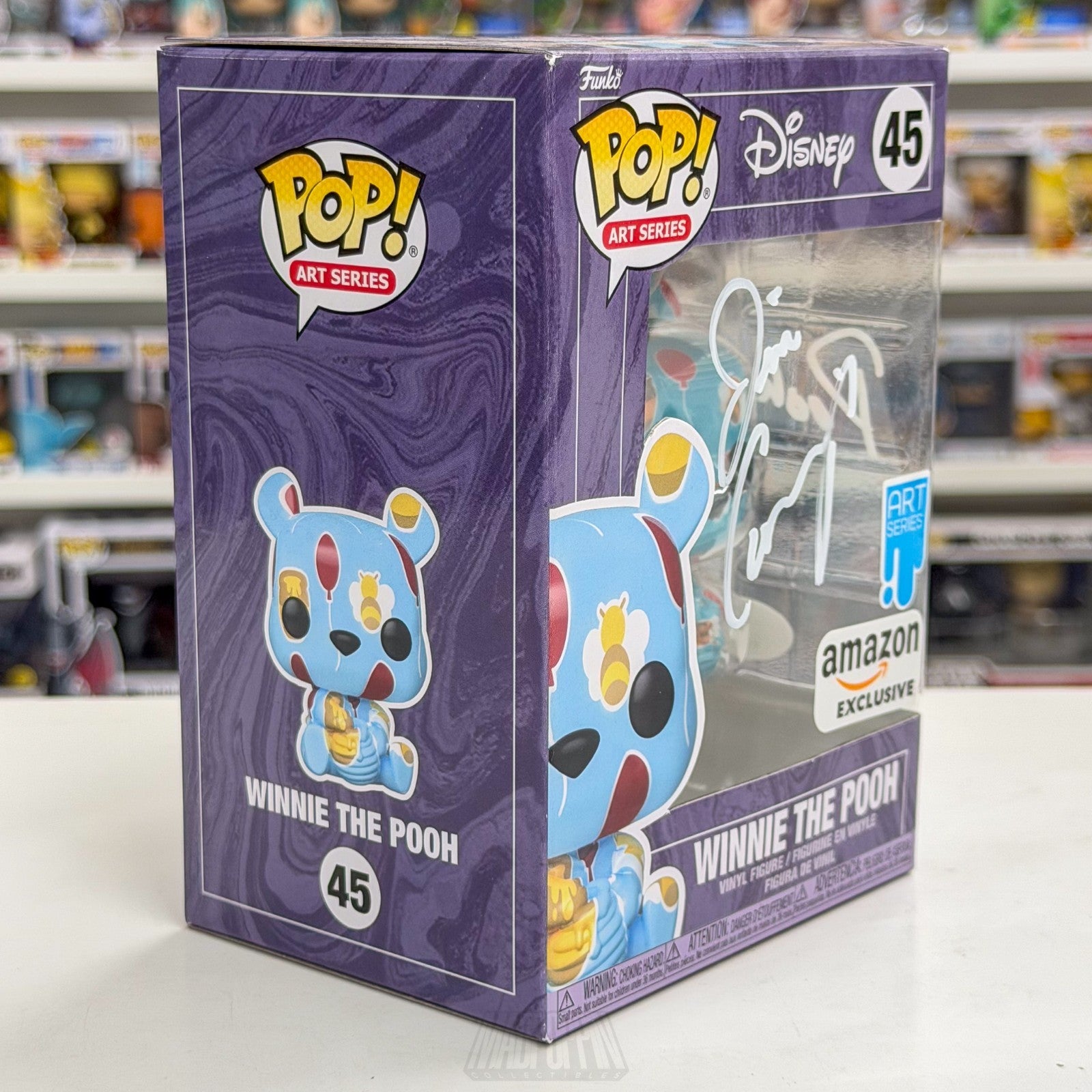 Funko Pop Disney Winnie the Pooh 45 Art Series Signed by Jim Cummings JSA COA5