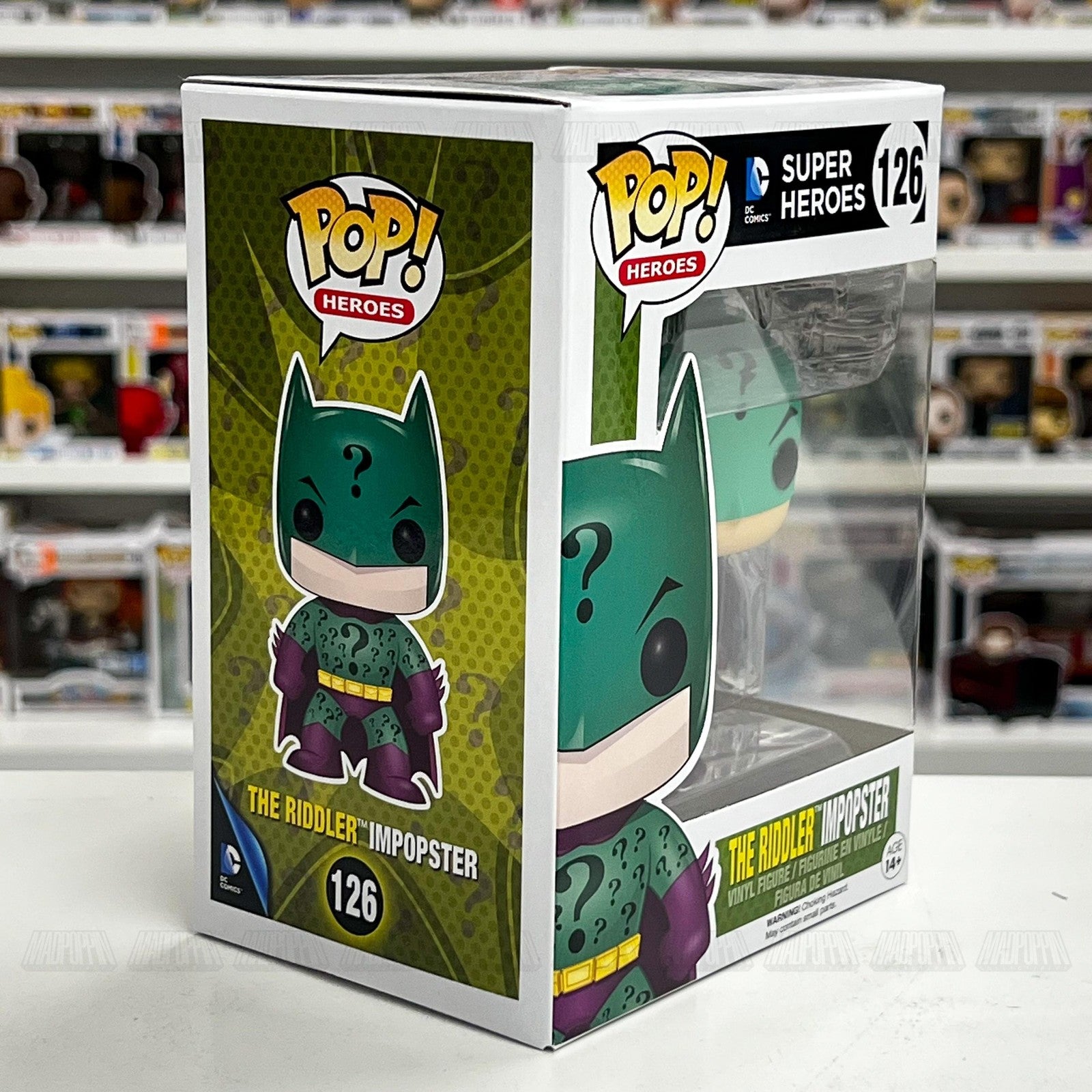 Funko Pop DC Super Heroes The Riddler Impopster 126 Vinyl Figure New in Box