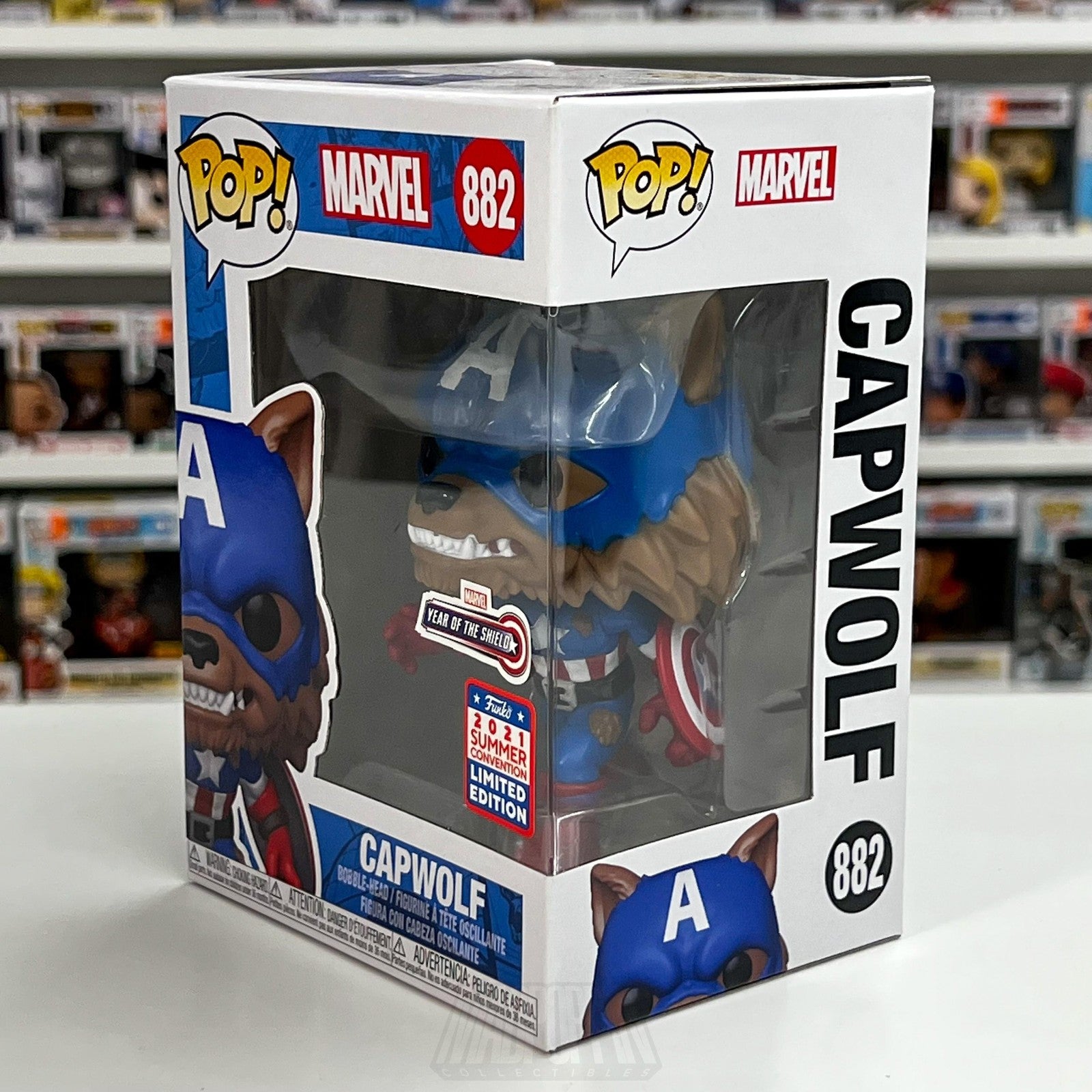 Funko Pop Marvel Capwolf #882 Year of the Shield Convention Limited Captain Toy