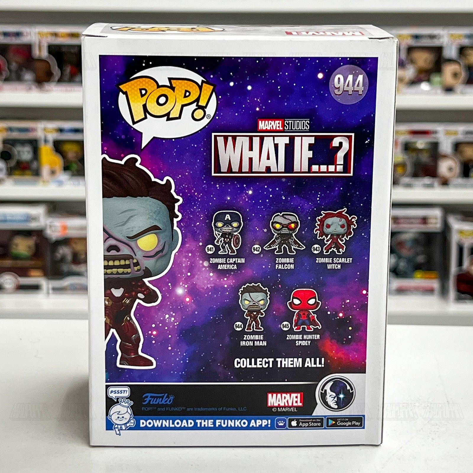 Funko Pop Marvel Studios What If Zombie Iron Man #944 Bobble-Head Vinyl Figure