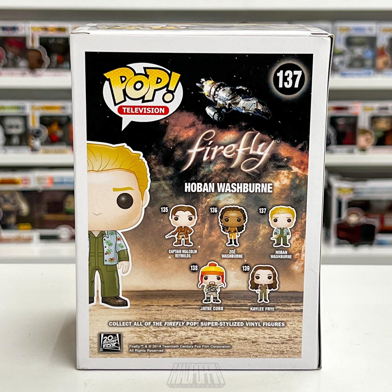 Funko Pop Firefly Hoban Washburne #137 Vinyl Figure TV Series Collectible Boxed