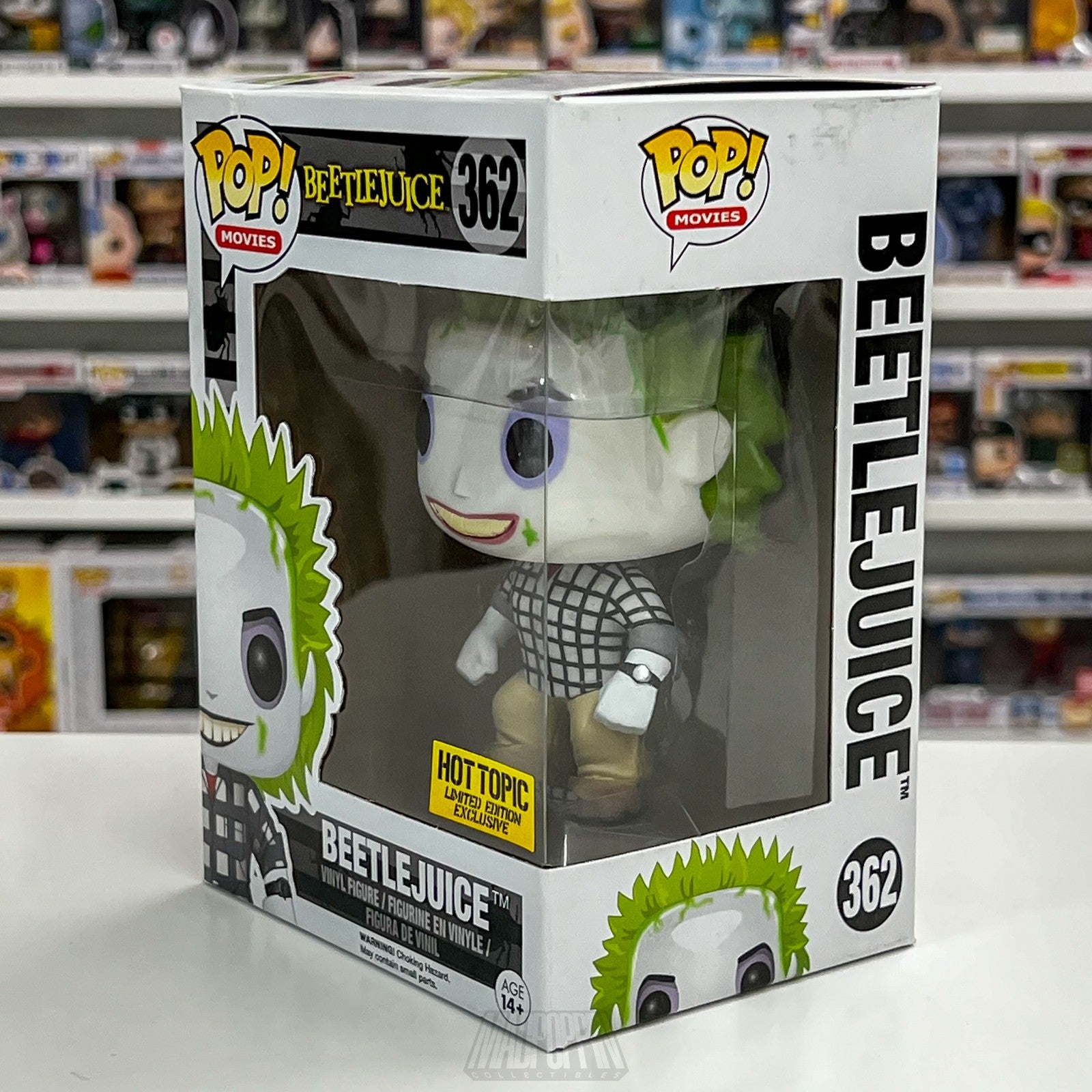Funko Pop Beetlejuice 362 Hot Topic Exclusive Vinyl Figure Collectible Boxed