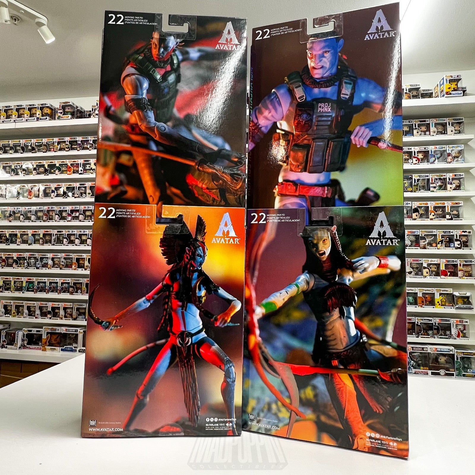 McFarlane Toys Avatar Set of 4 Gold Label RED PLATINUM 7 Inch Action Figures NIB