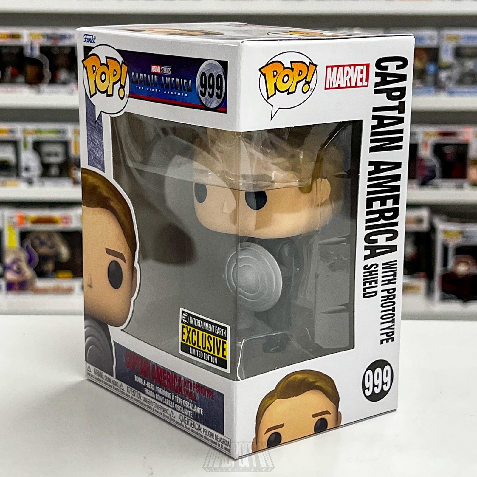 Funko Pop Marvel Captain America 999 Prototype Shield EE Exclusive Limited