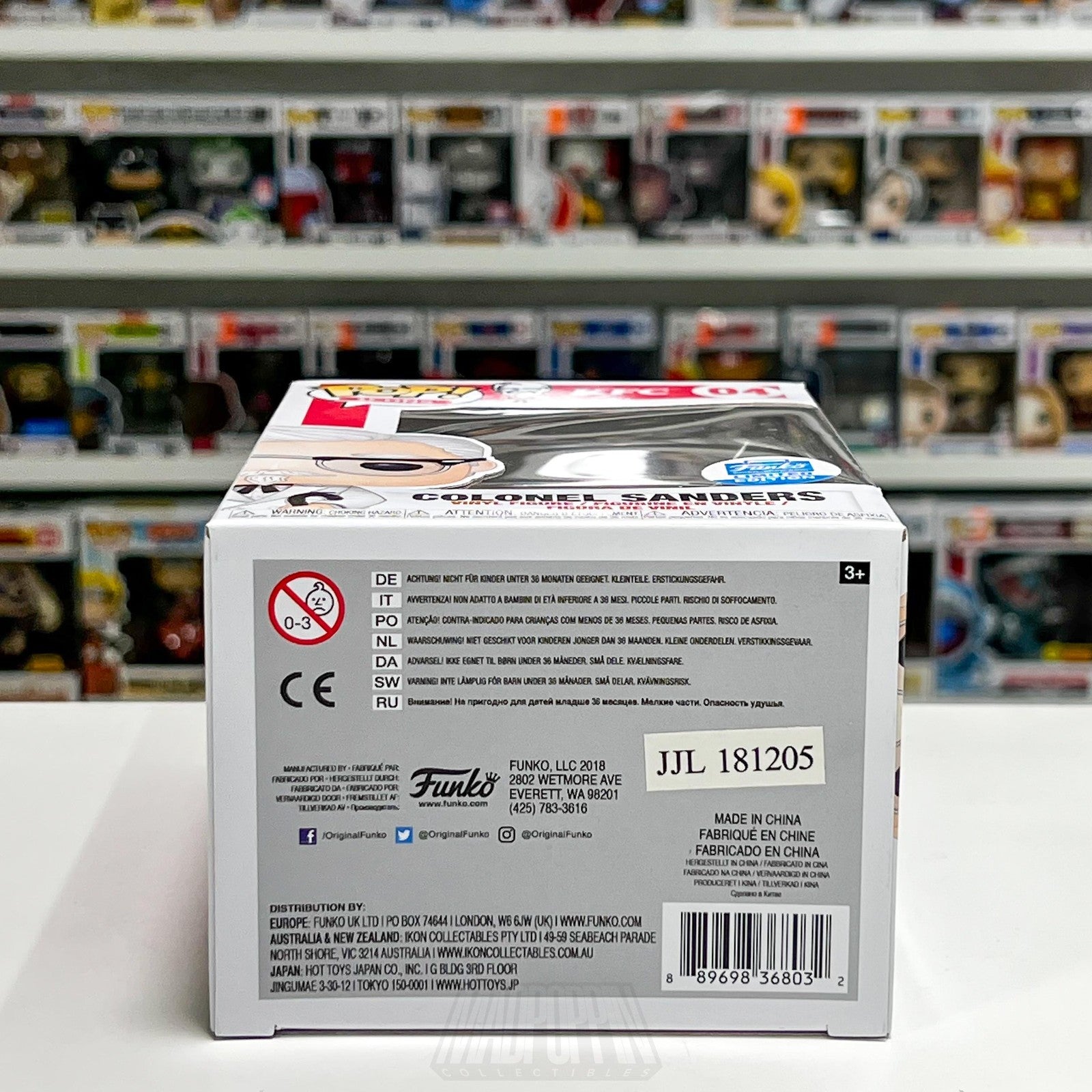 Funko Pop Icons KFC Colonel Sanders w/Cane 04 Figure Kentucky Fried Chicken Toy