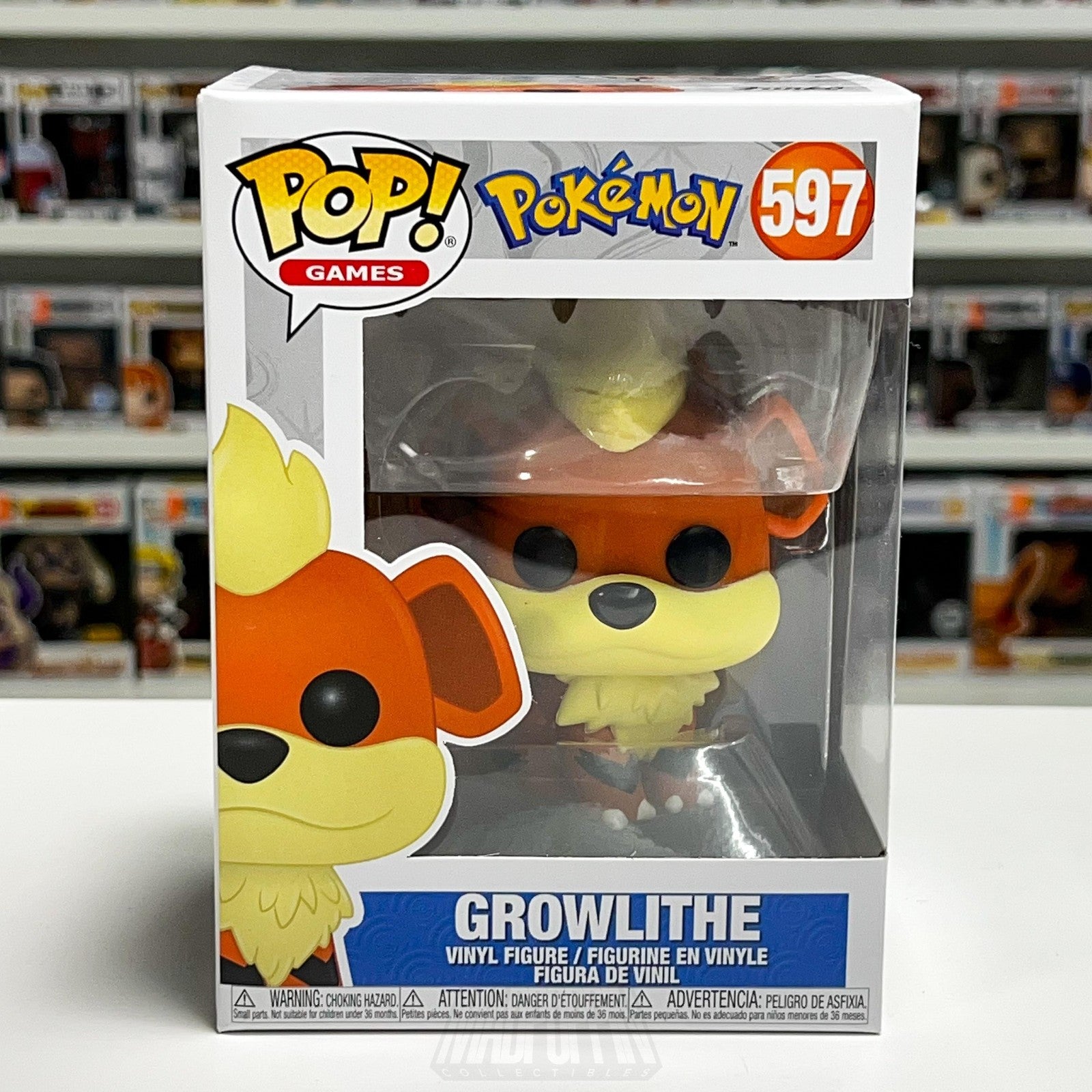 Funko Pop! Games Pokémon Growlithe #597 Vinyl Figure New in Box NIB Collectible