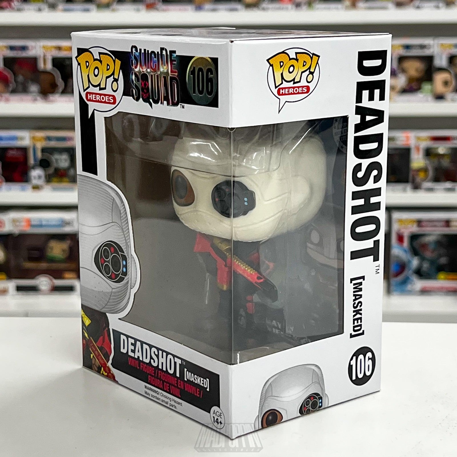 Funko Pop Suicide Squad Deadshot Masked 106 Vinyl Figure DC Comics New Boxed