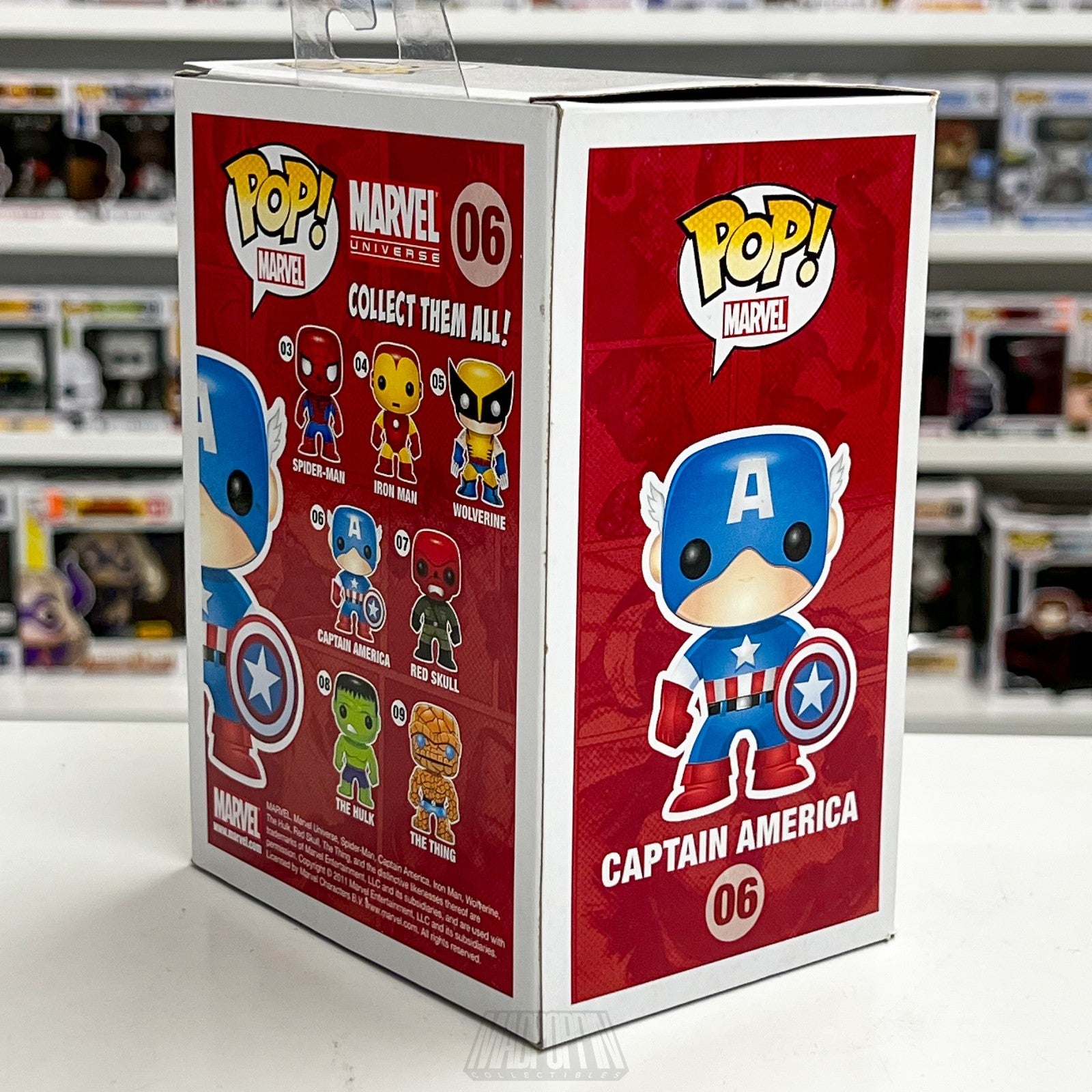Funko Pop Marvel Universe Captain America Bobblehead 06 Original Hang Tag 2011