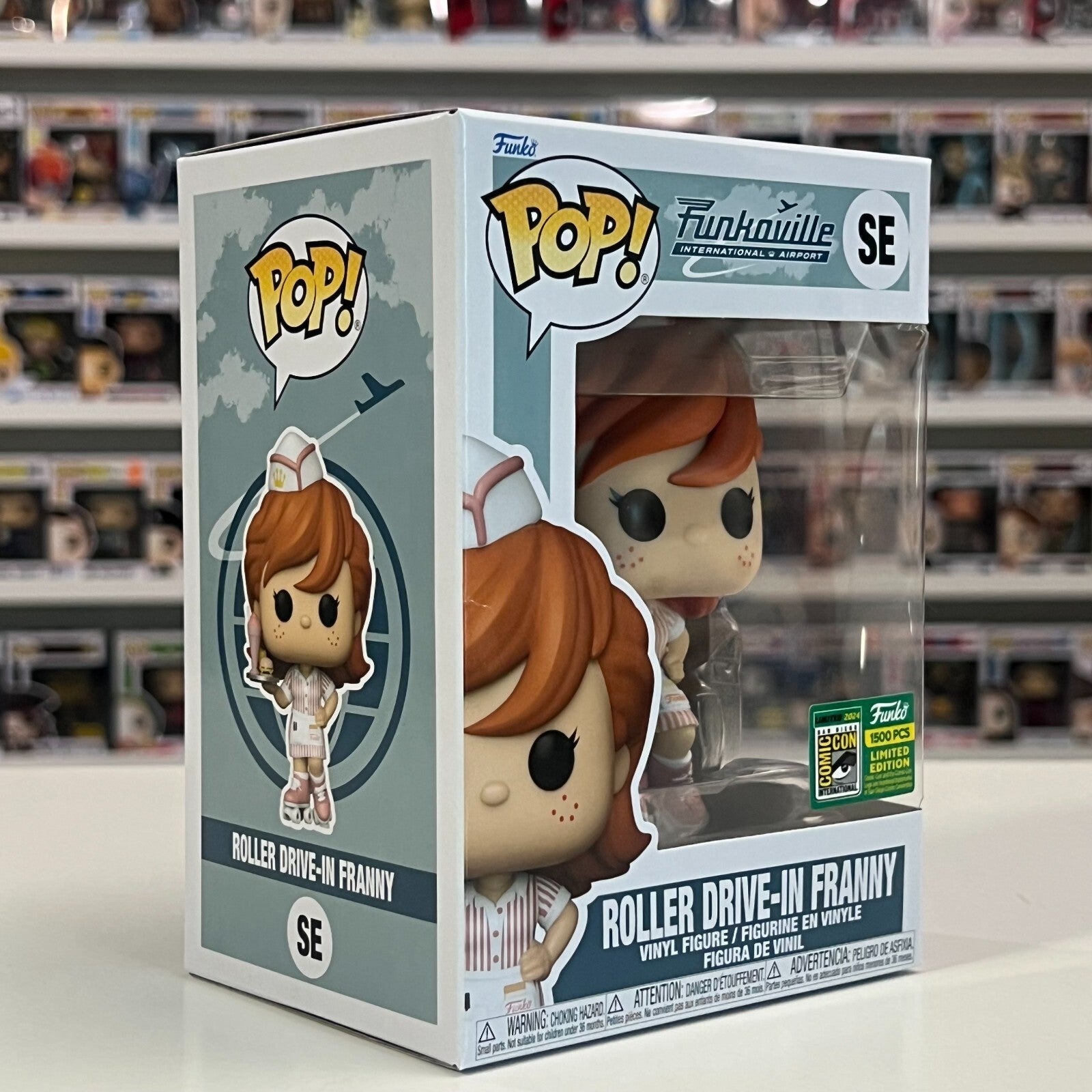 Funko Pop Funkoville Roller Drive In Franny SDCC 2024 Official Sticker SE