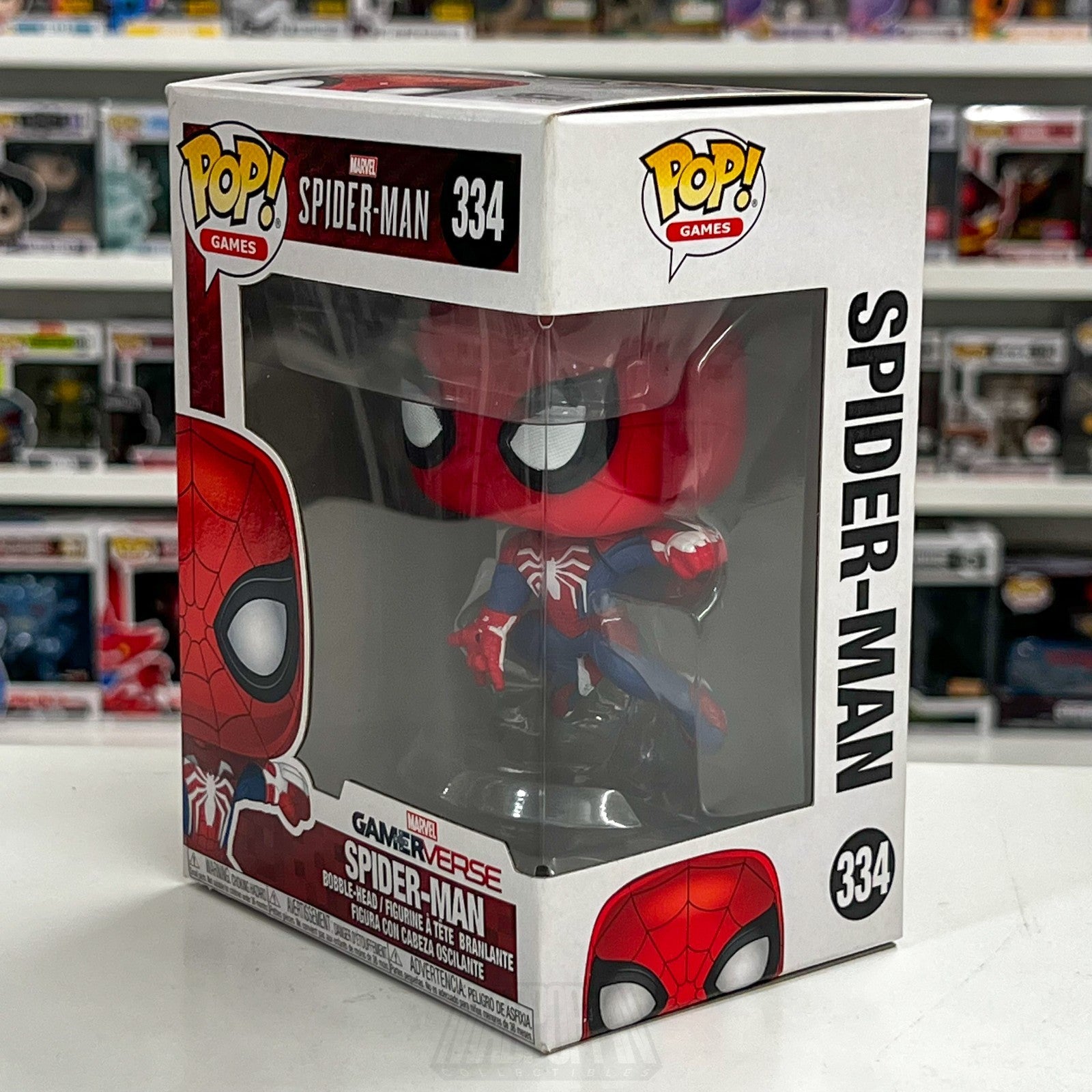 Funko Pop Marvel Gamerverse Spider-Man GameStop 334 Peter Parker Vinyl Figure1