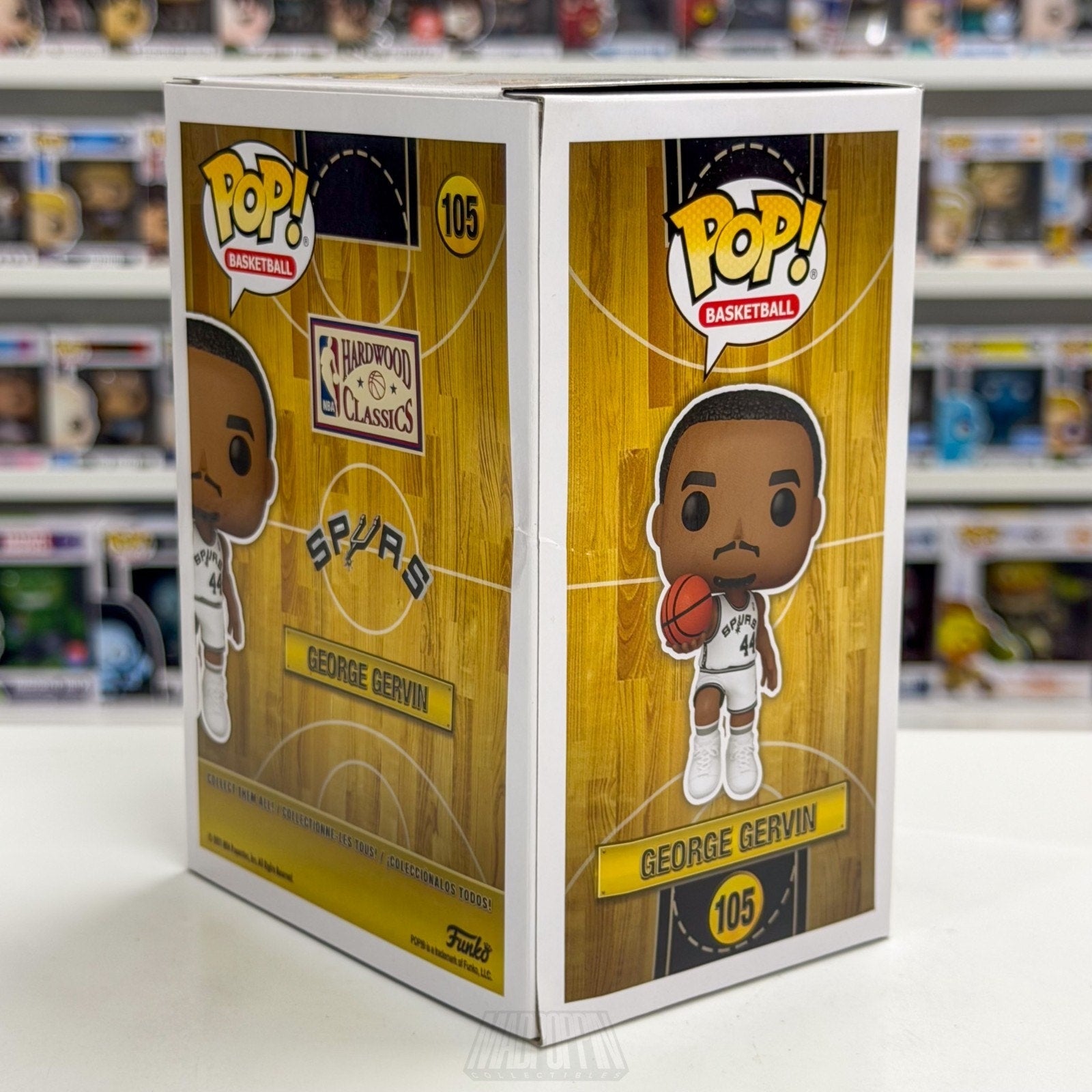 Funko Pop NBA Basketball San Antonio Spurs George Gervin 105 Legend Vinyl Figure