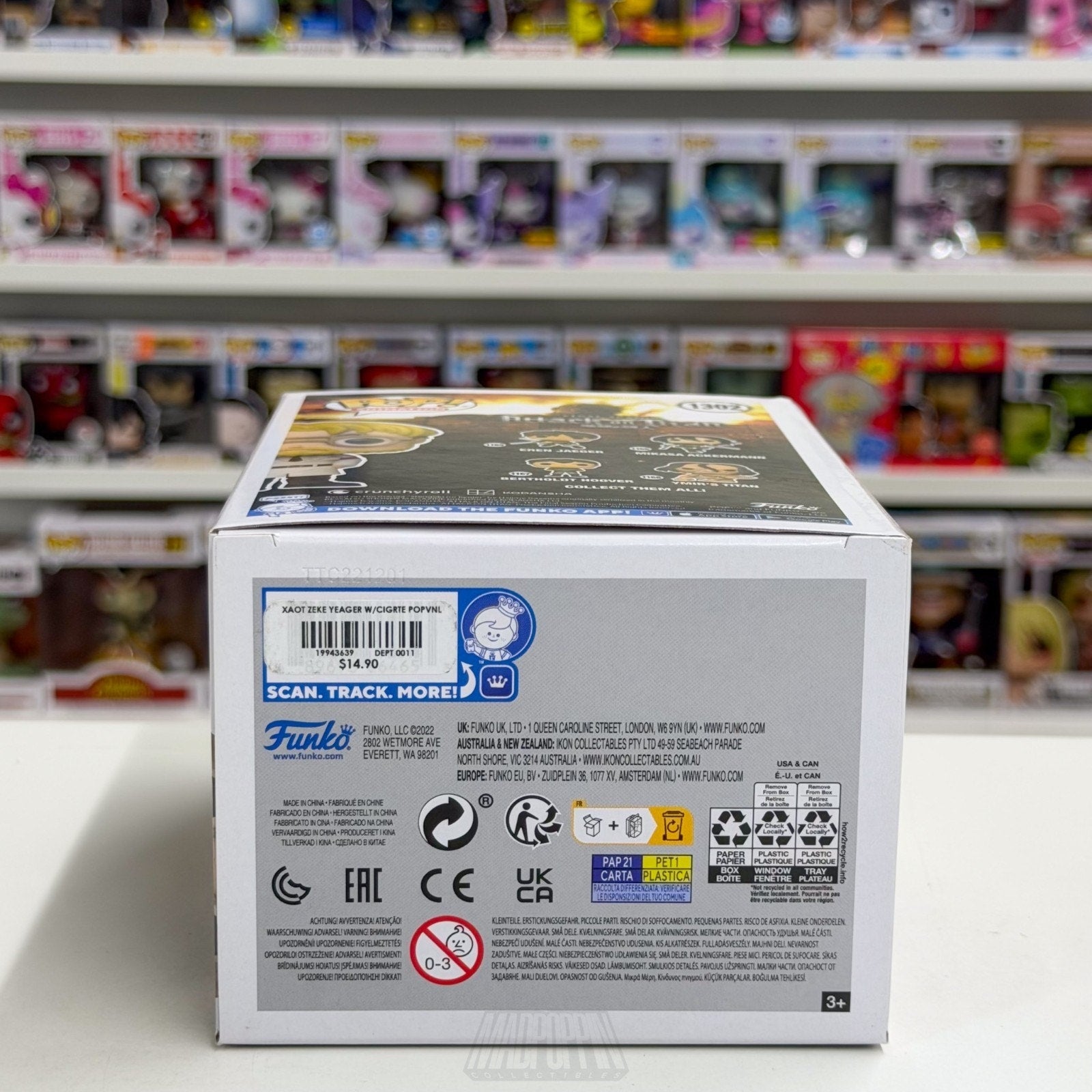 Funko Pop Anime Attack on Titan Zeke Jaeger Hot Topic 1302 Japan Manga Figure