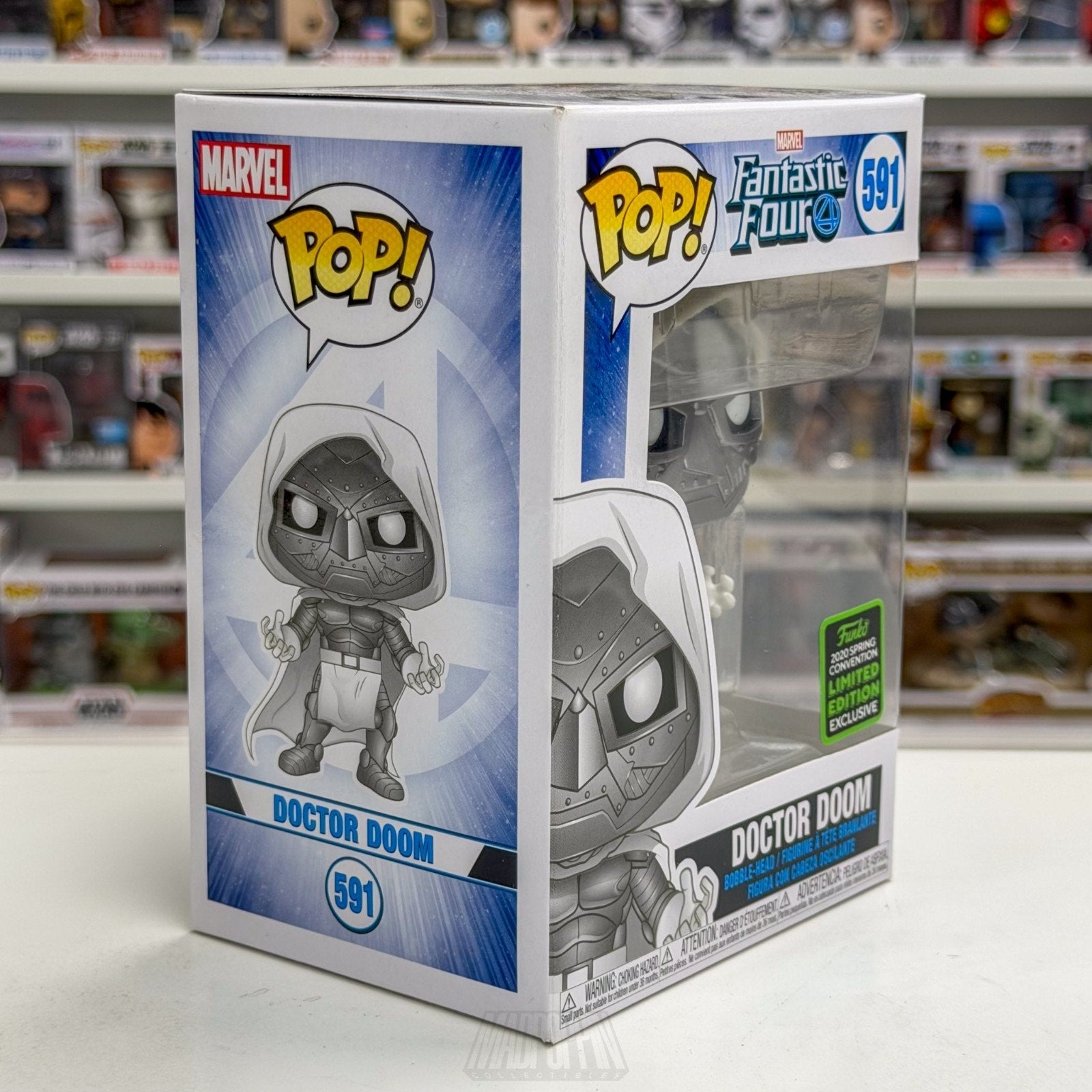 Funko Pop Marvel Fantastic 4 Doctor Doom God Emperor ECCC 591 Toy Vinyl Figure