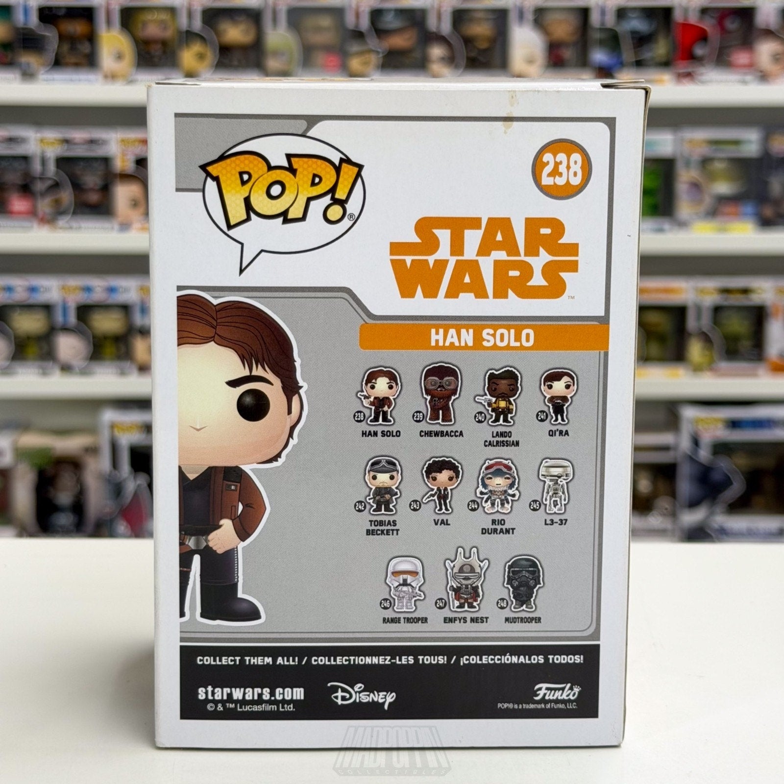 Funko Pop Star Wars Han Solo 238 Origin Story Pilot Smuggler Toy Vinyl Figure