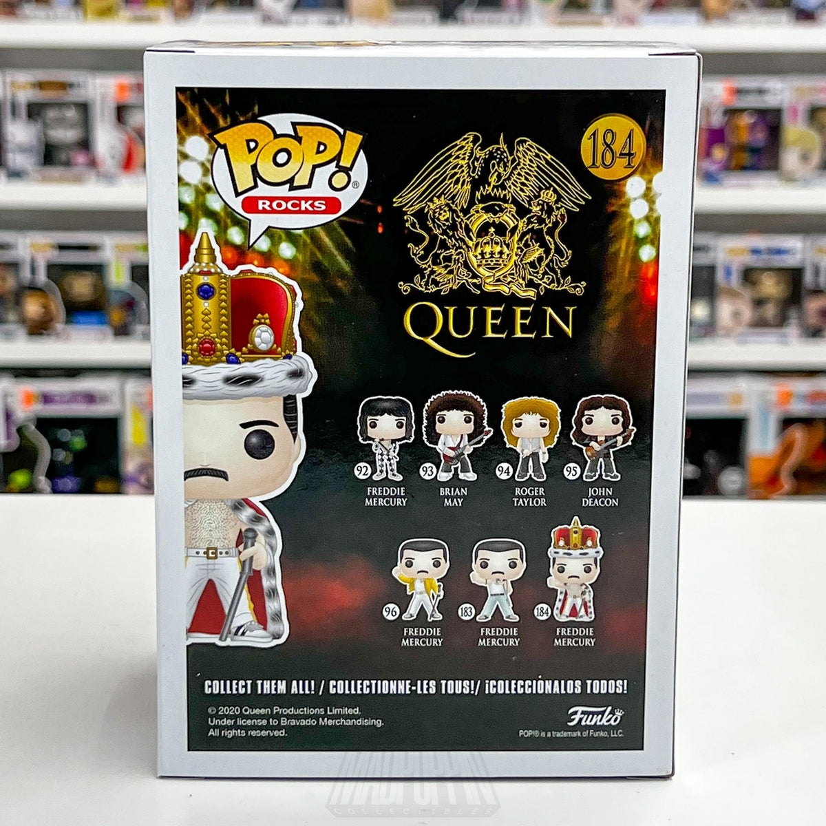 Funko Pop! Rocks Queen Freddie Mercury #184 Crown Robe Vinyl Figure Boxed