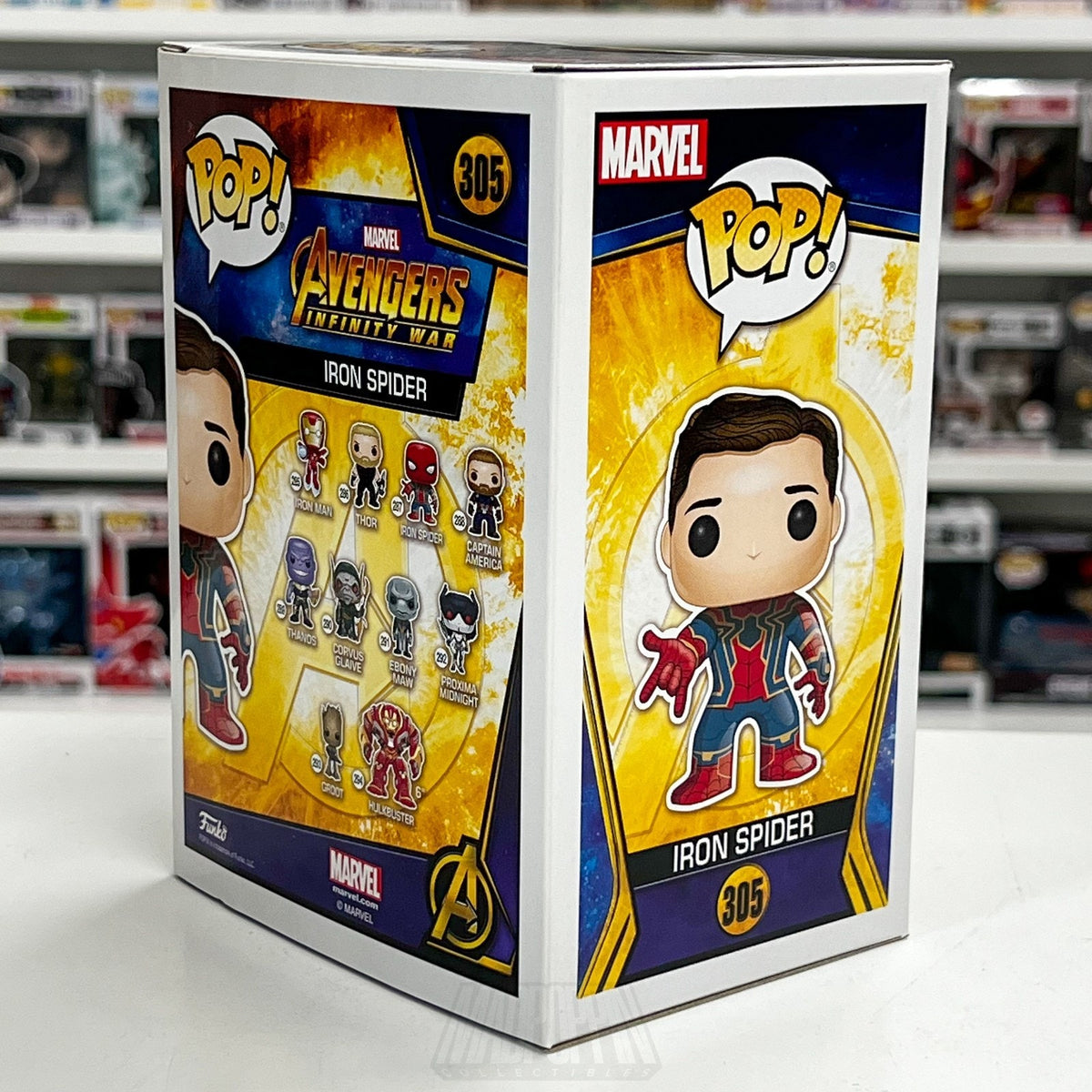 Funko Pop Marvel Avengers Infinity War Iron Spider Unmasked BoxLunch 305 Figure