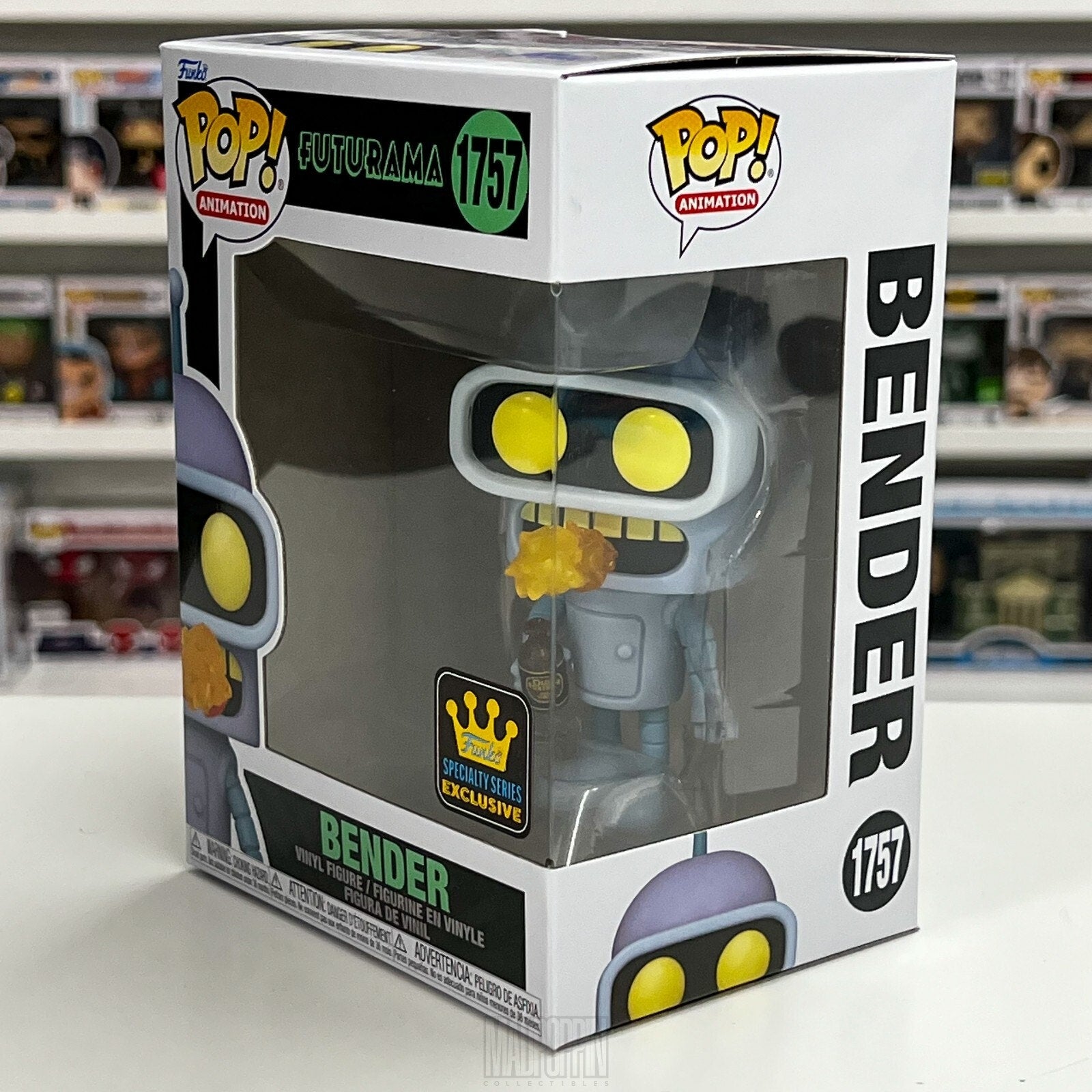 Funko Pop Animation Futurama Bender Flaming Burp Specialty Series 1757 Figure