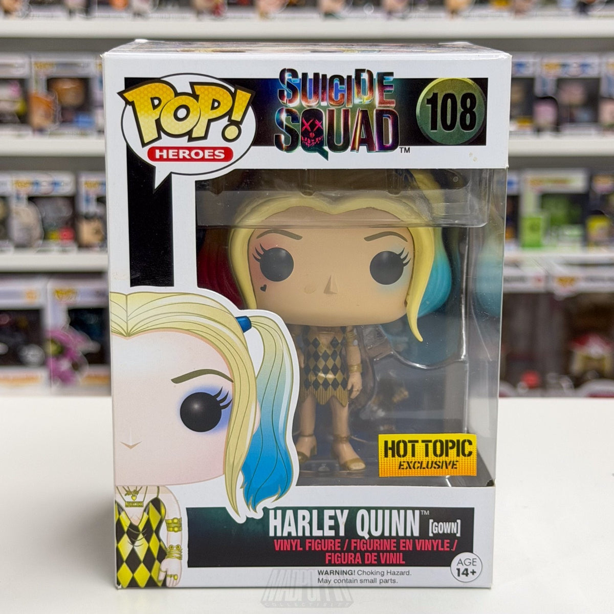 Funko Pop DC Heroes Suicide Squad Harley Quinn Gown Hot Topic 108 Vinyl Figure