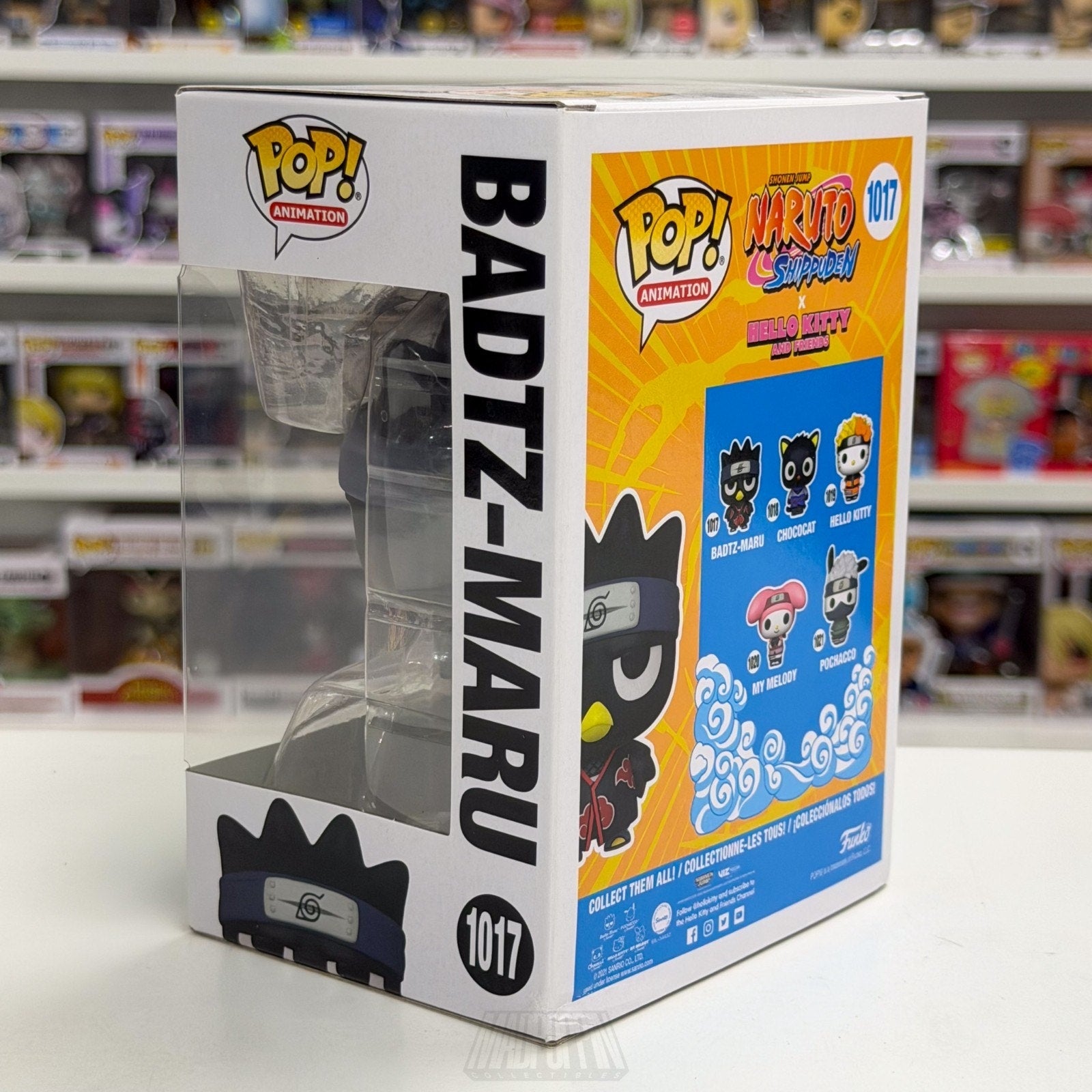 Funko Pop Anime Naruto x Hello Kitty Badtz-Maru 1017 Sanrio Penguin Toy Figure
