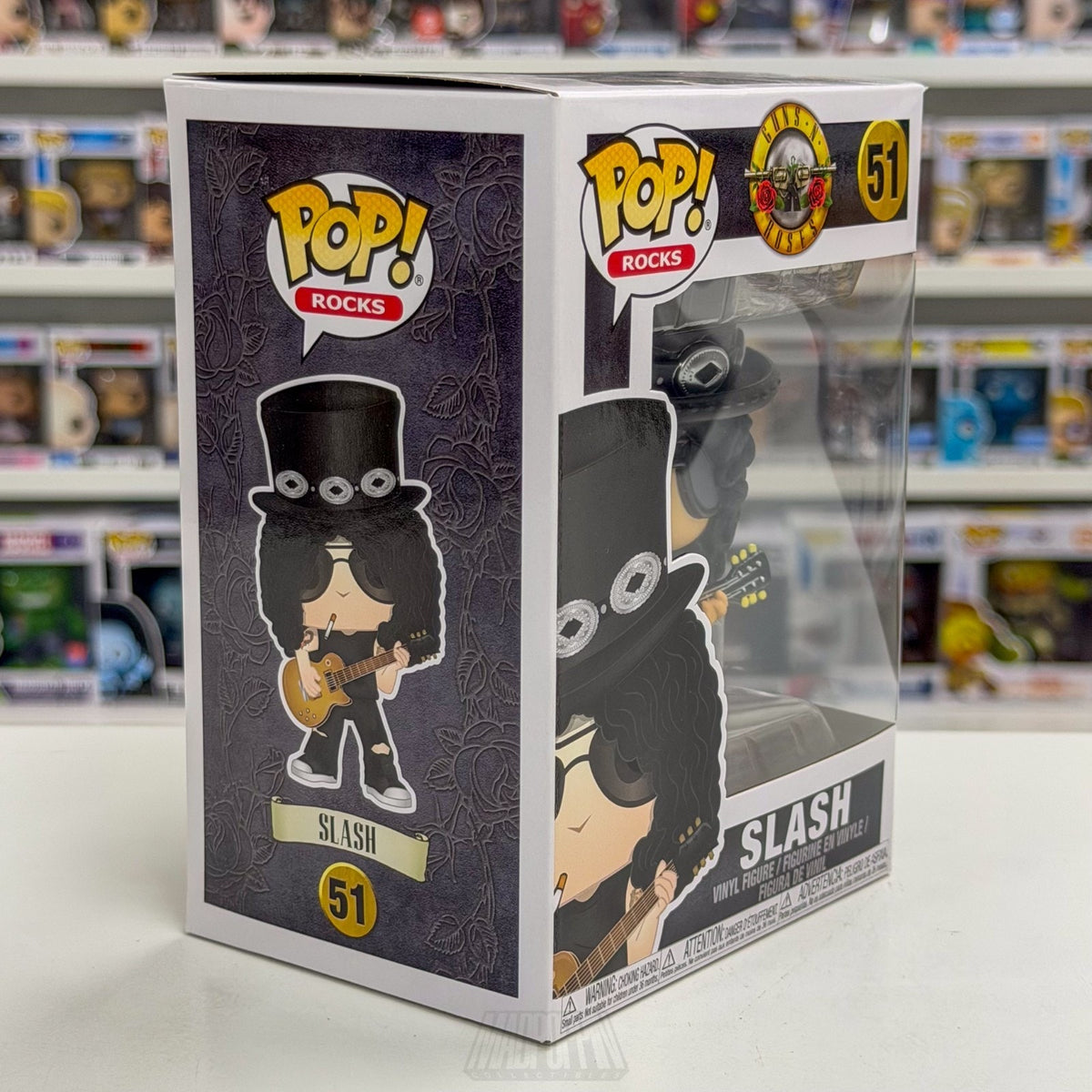 Funko Pop Rocks Guns N Roses Slash 51 Heavy Metal Band Guitarist Vinyl Figure