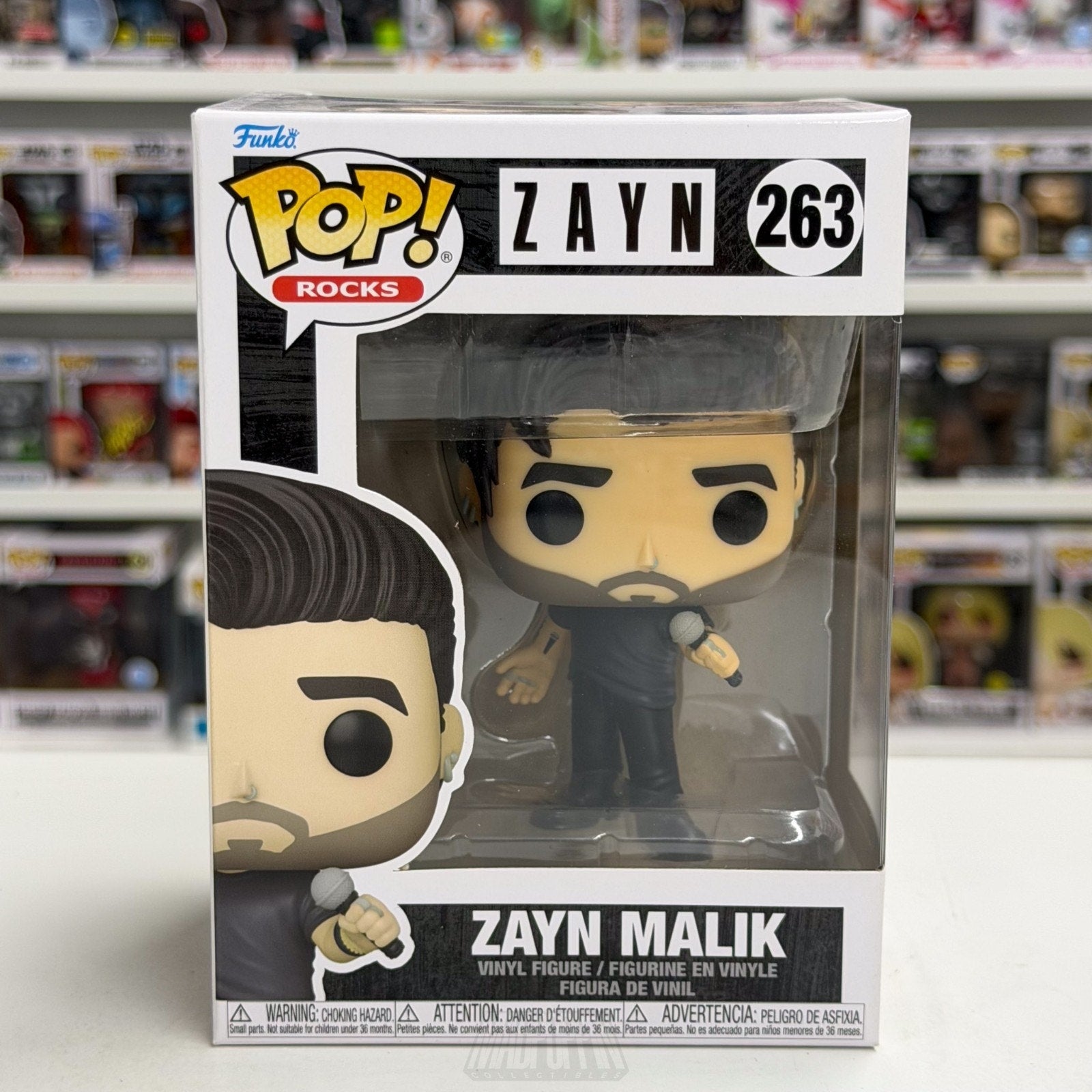 Funko Pop Rocks Zayn Malik 263 Music Singer R&B One Direction Band Vinyl Figure