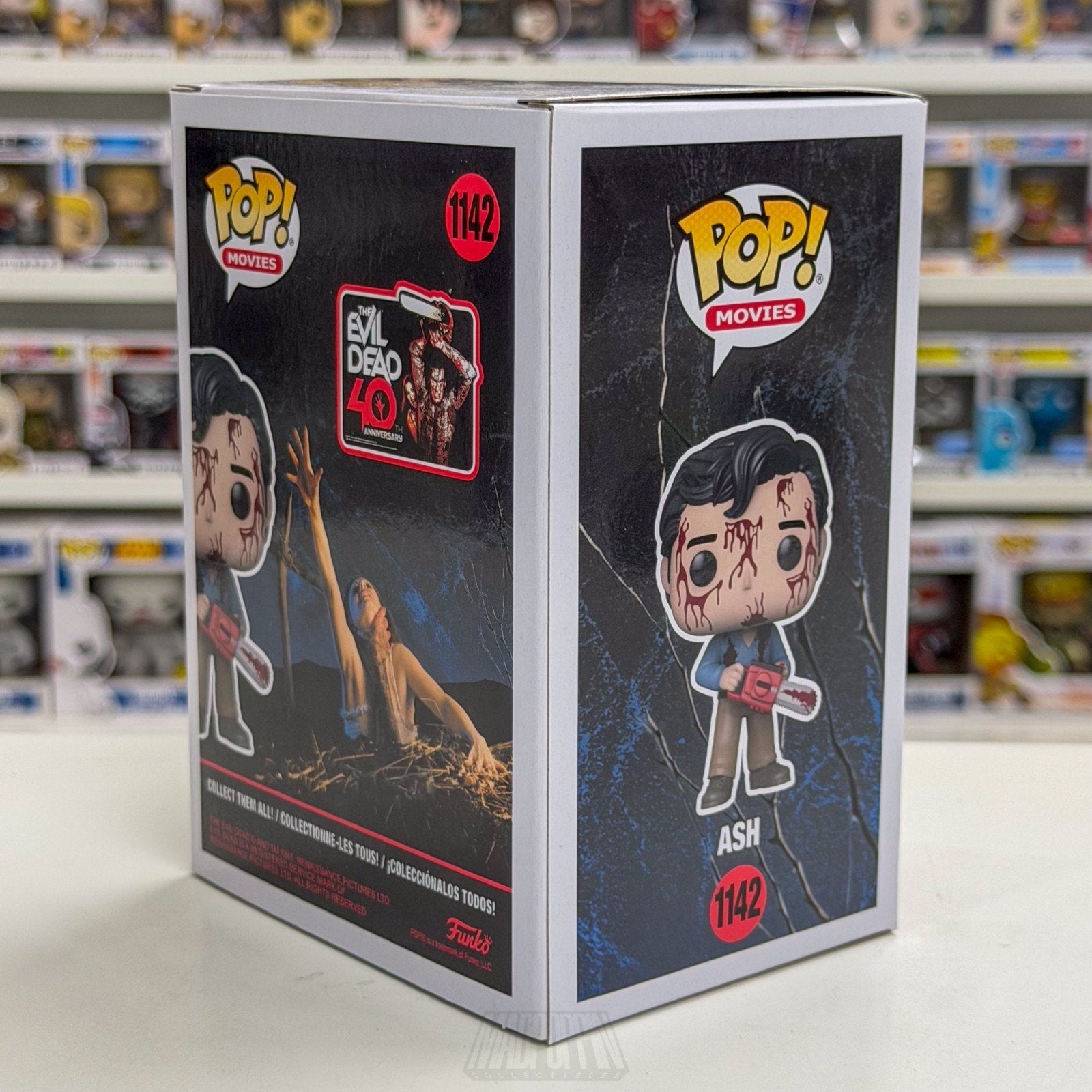 Funko Pop Movies Evil Dead 40th Ash Bloody Chase 1142 Horror Deadites Toy Figure