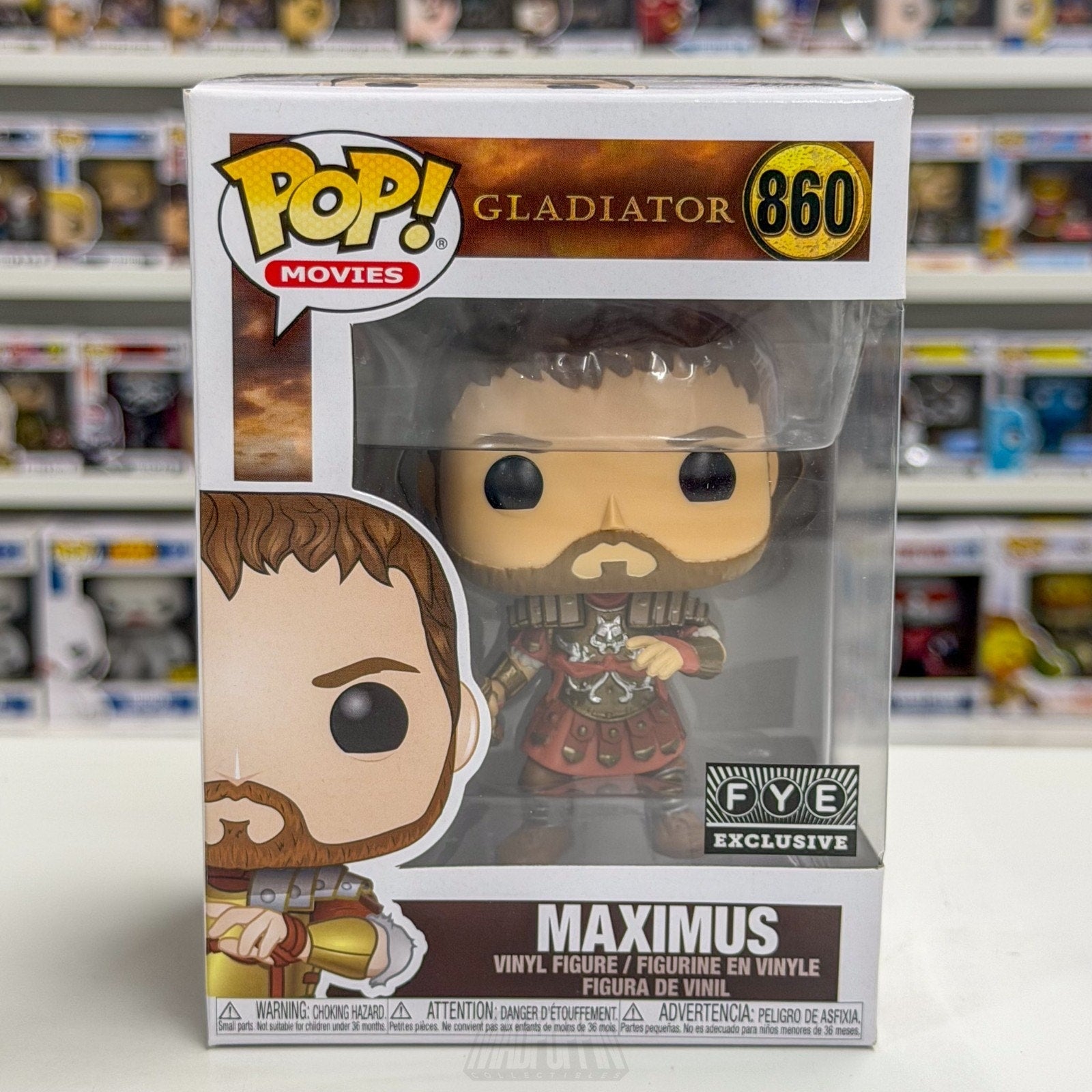 Funko Pop Movies Gladiator Maximus Body Armor FYE 860 Epic Action Vinyl Figure