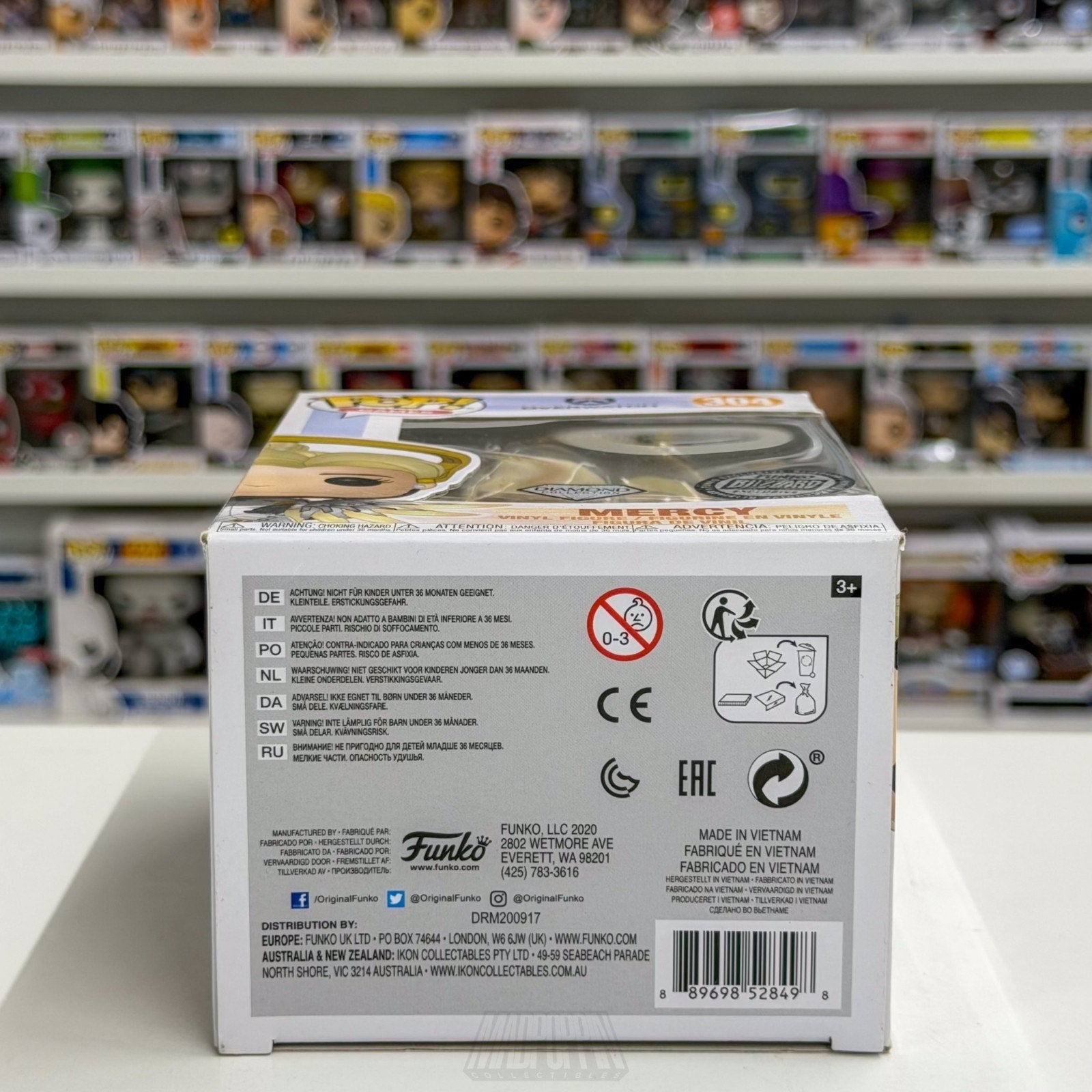 Funko Pop Games Overwatch Mercy Diamond Blizzard Exclusive 304 Toy Vinyl Figure