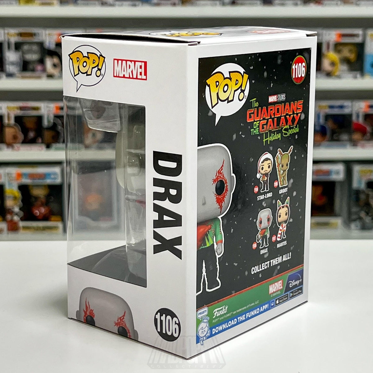Funko Pop Marvel Drax 1106 Guardians of the Galaxy Holiday Special Bobble-Head