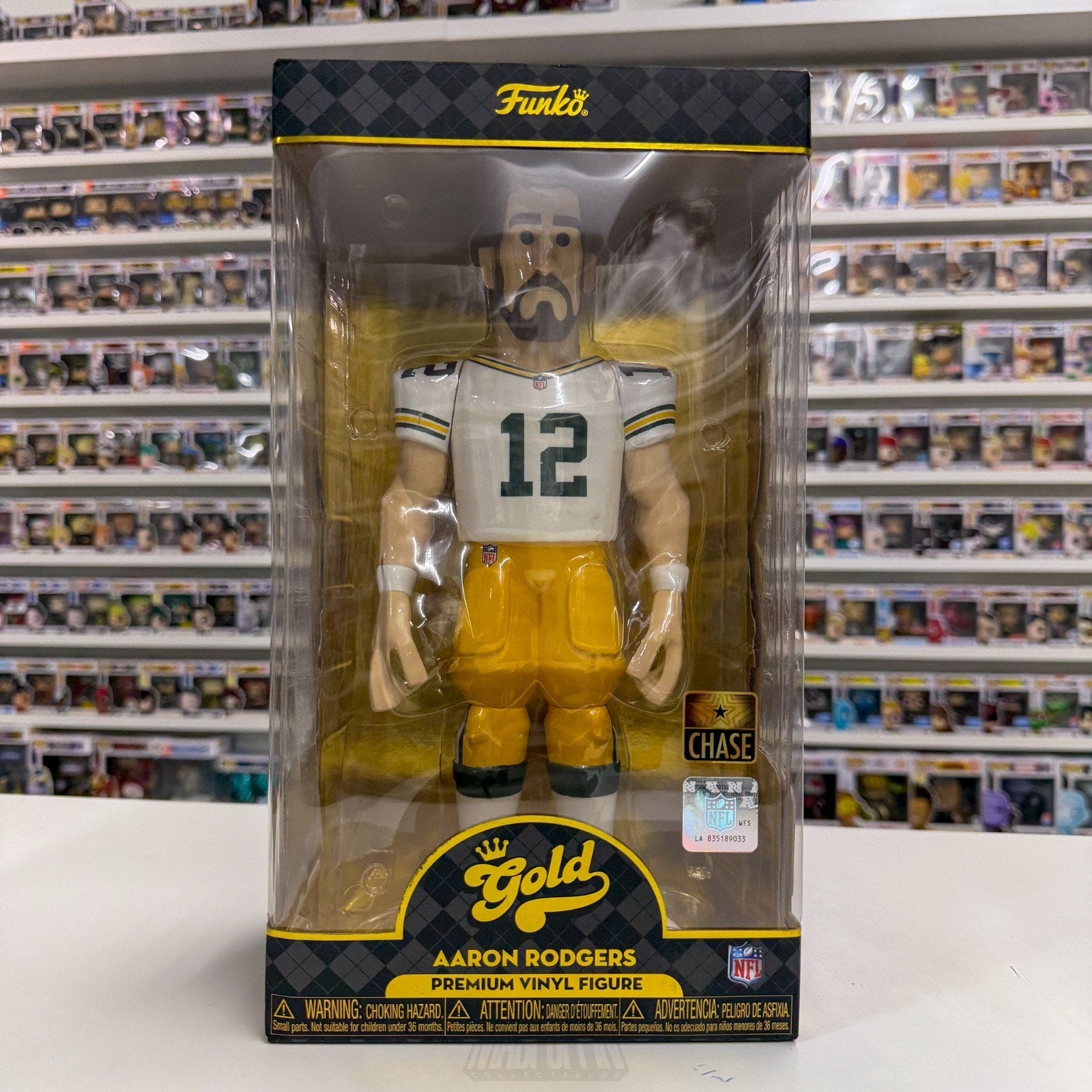 Funko Gold NFL Football Packers Aaron Rodgers Chase 12 Inch Premium Vinyl Figure