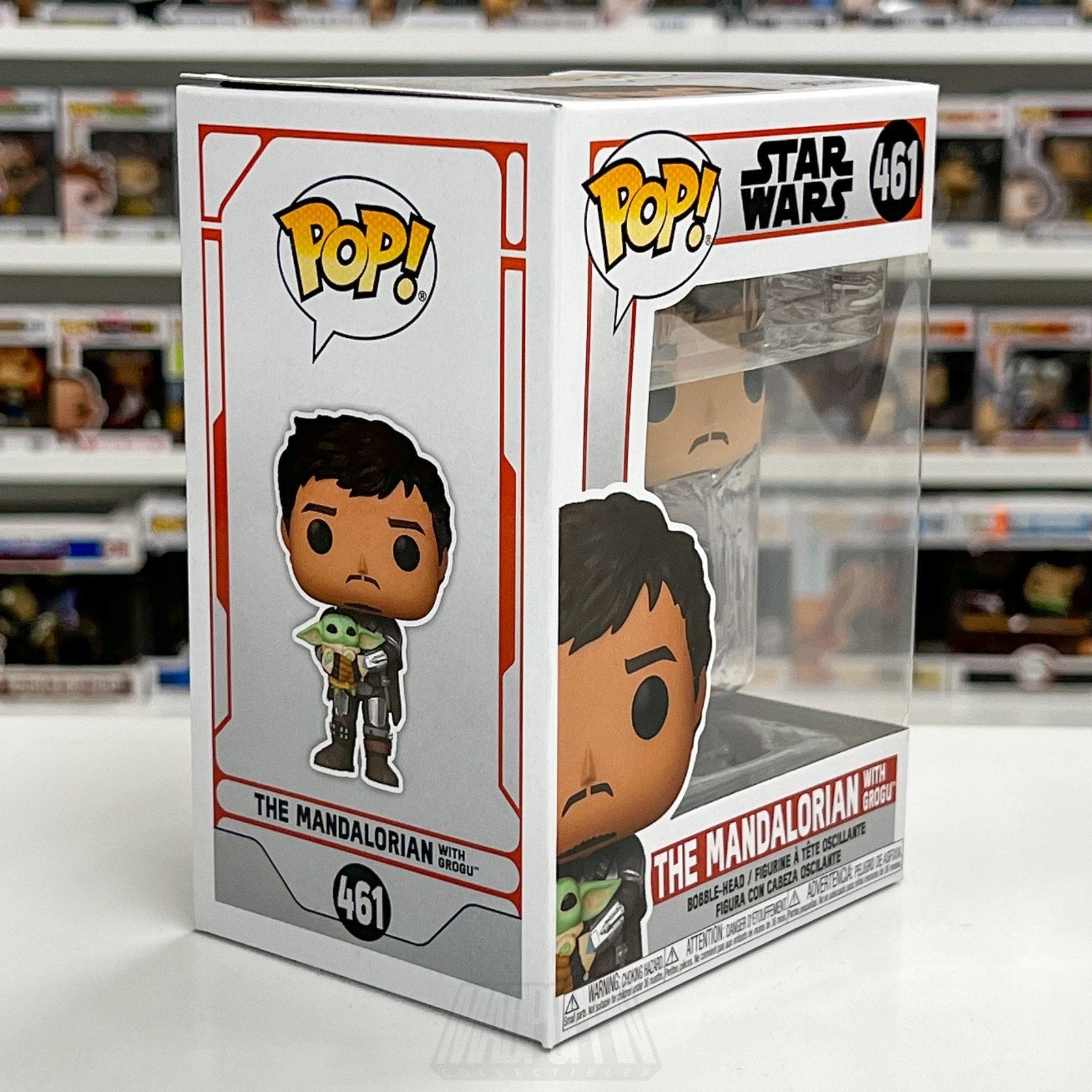 Funko Pop Star Wars The Mandalorian with Grogu 461 Bounty Hunter Vinyl Figure