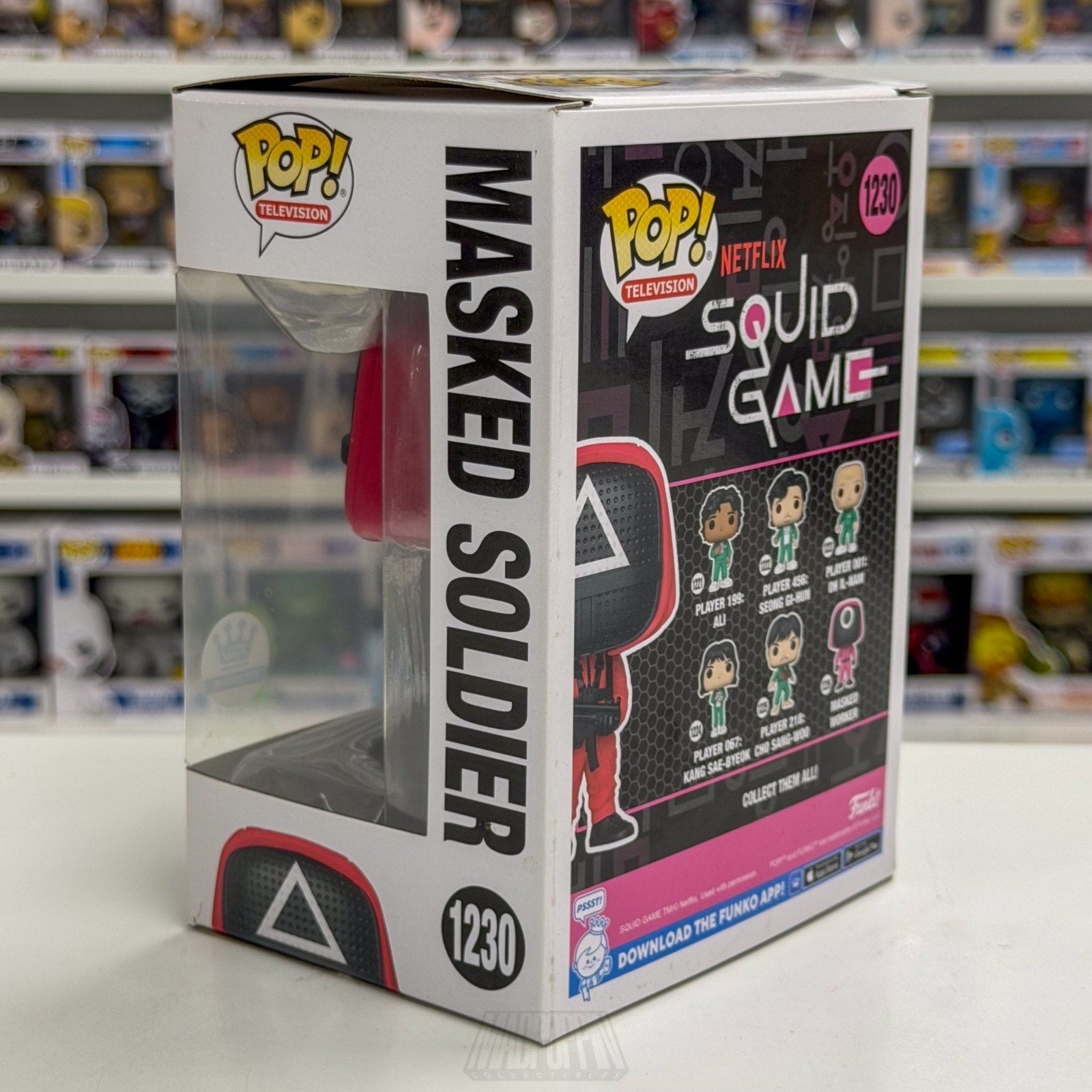 Funko Pop TV Netflix Squid Game Masked Soldier Machine Gun 1230 Toy Vinyl Figure