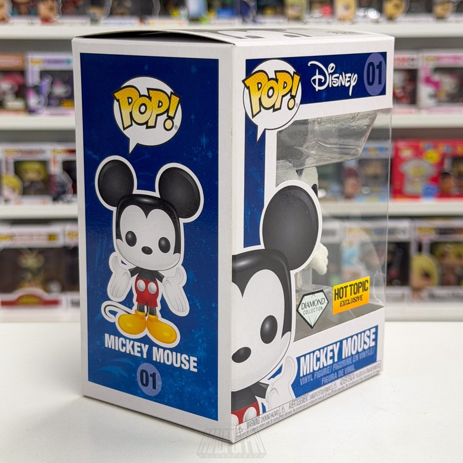 Funko Pop Disney Mickey Mouse Diamond Glitter Hot Topic 01 Walt Toy Vinyl Figure