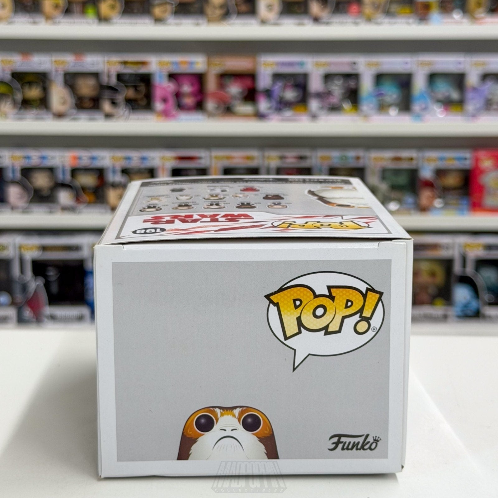 Funko Pop Star Wars Episode 8 Last Jedi Porg Flocked Hot Topic 198 Vinyl Figure