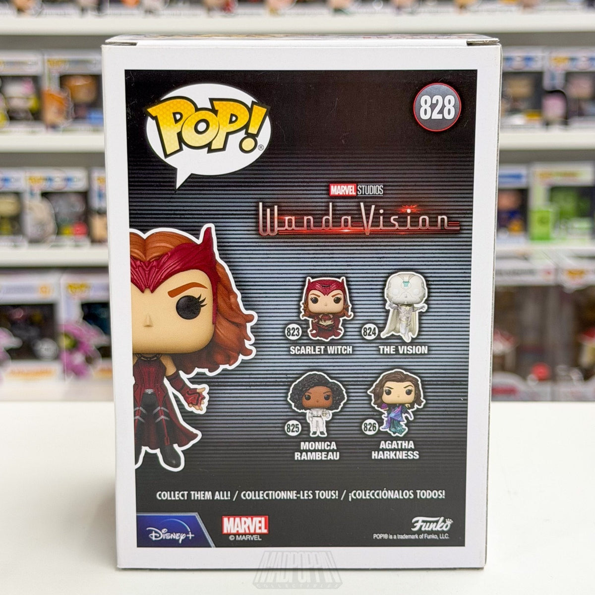 Funko Pop Marvel WandaVision Scarlet Witch Levitating Hot Topic 828 Vinyl Figure