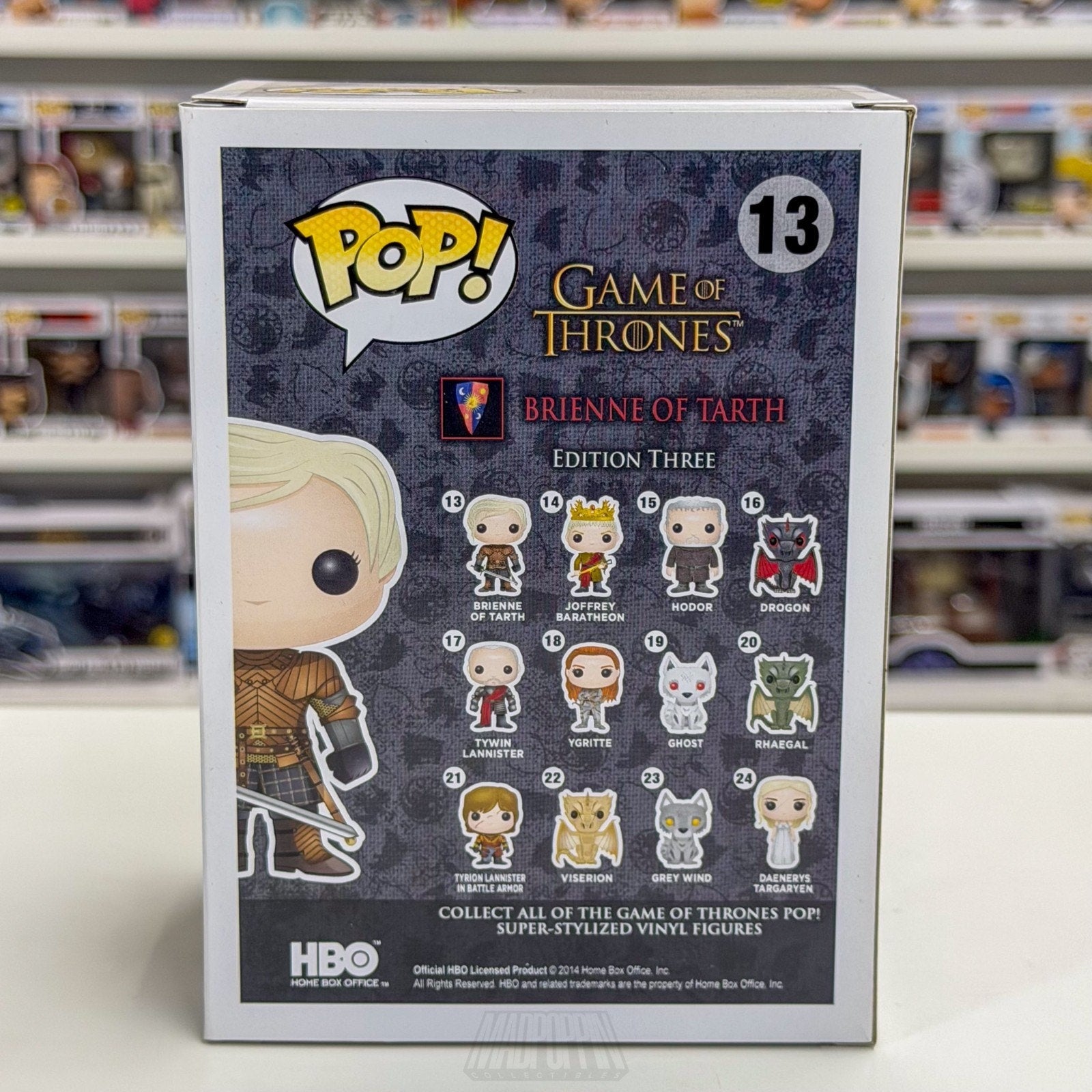 Funko Pop TV HBO Game of Thrones Brienne of Tarth 13 Knight Fantasy Vinyl Figure